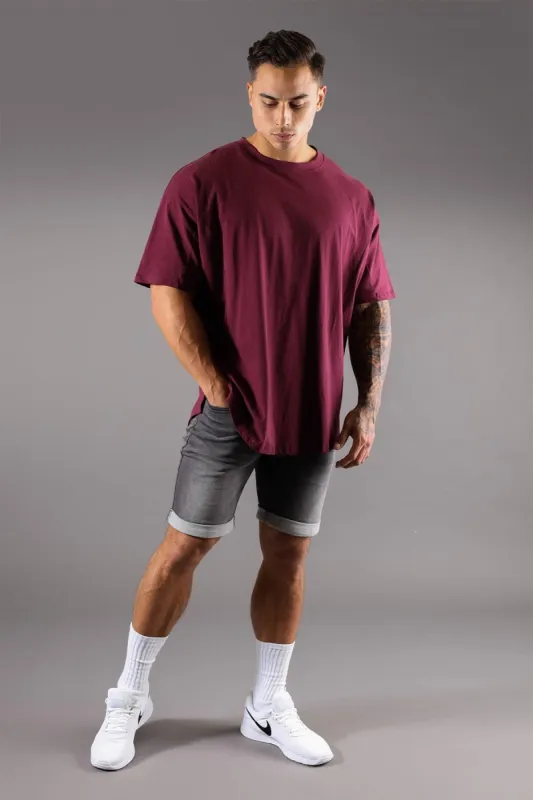 Classic Everyday Oversized T-Shirt - Maroon sold by Jed North