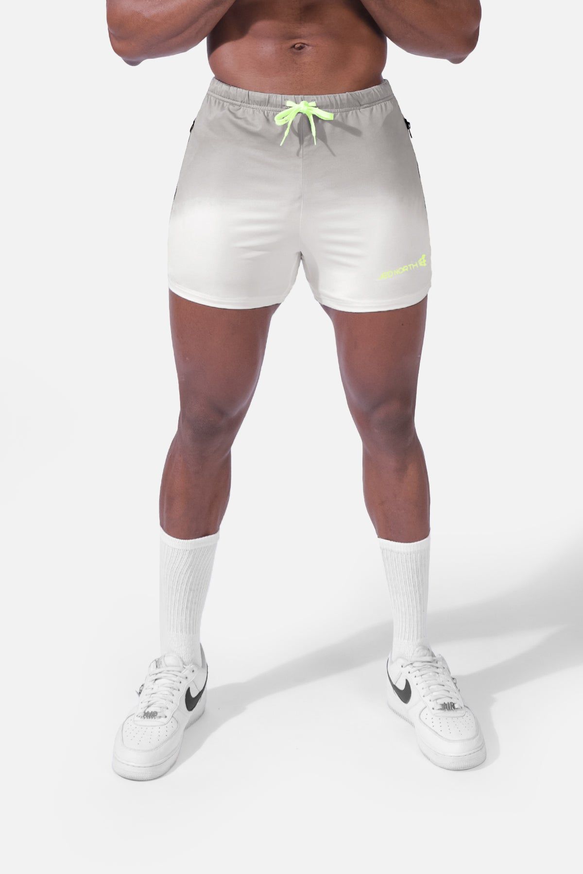 Agile Bodybuilding 4'' Shorts w Zipper Pockets - Ombré Gray sold by Jed North product image thumbnail 3