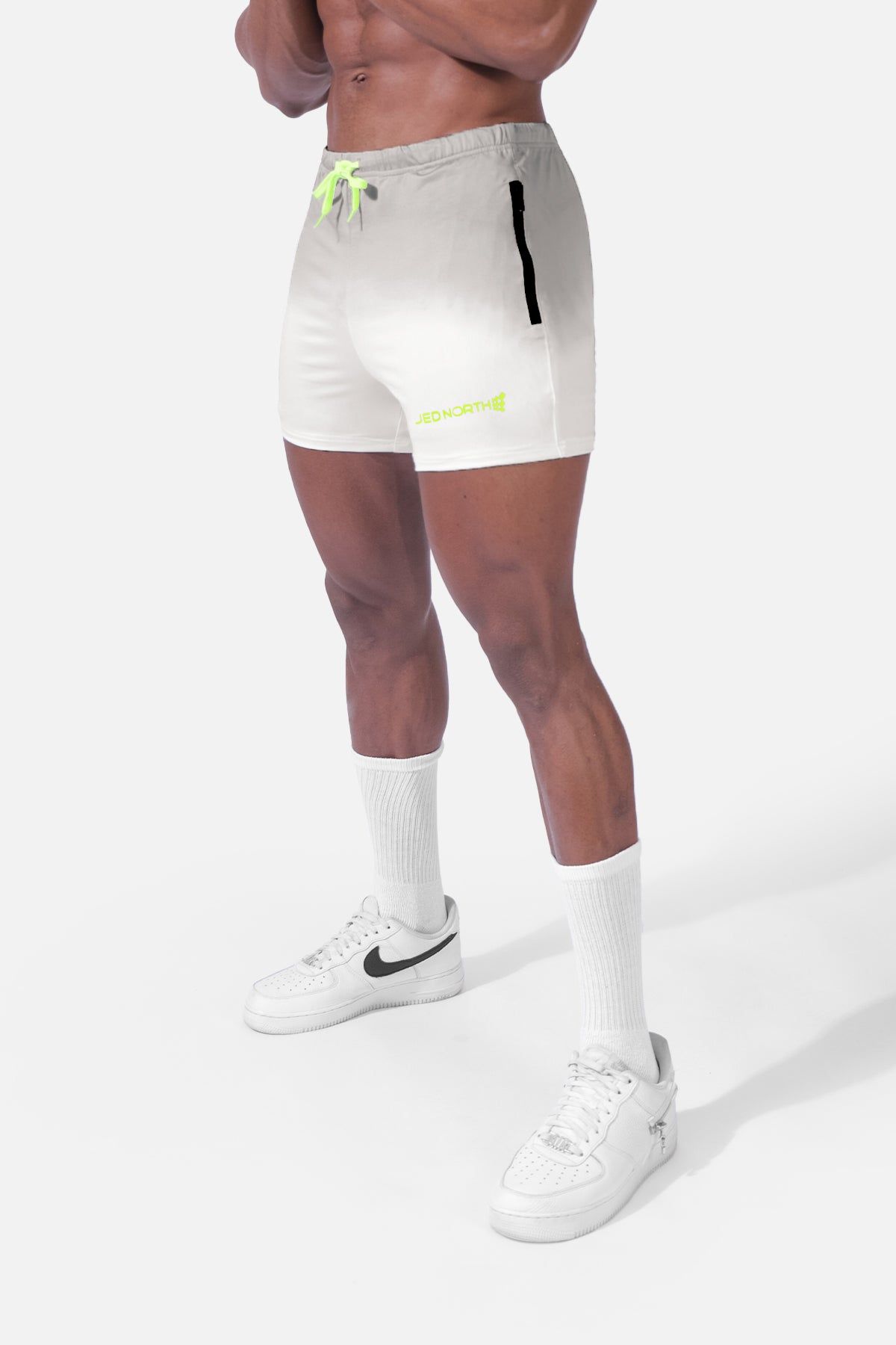 Agile Bodybuilding 4'' Shorts w Zipper Pockets - Ombré Gray sold by Jed North product image thumbnail 2