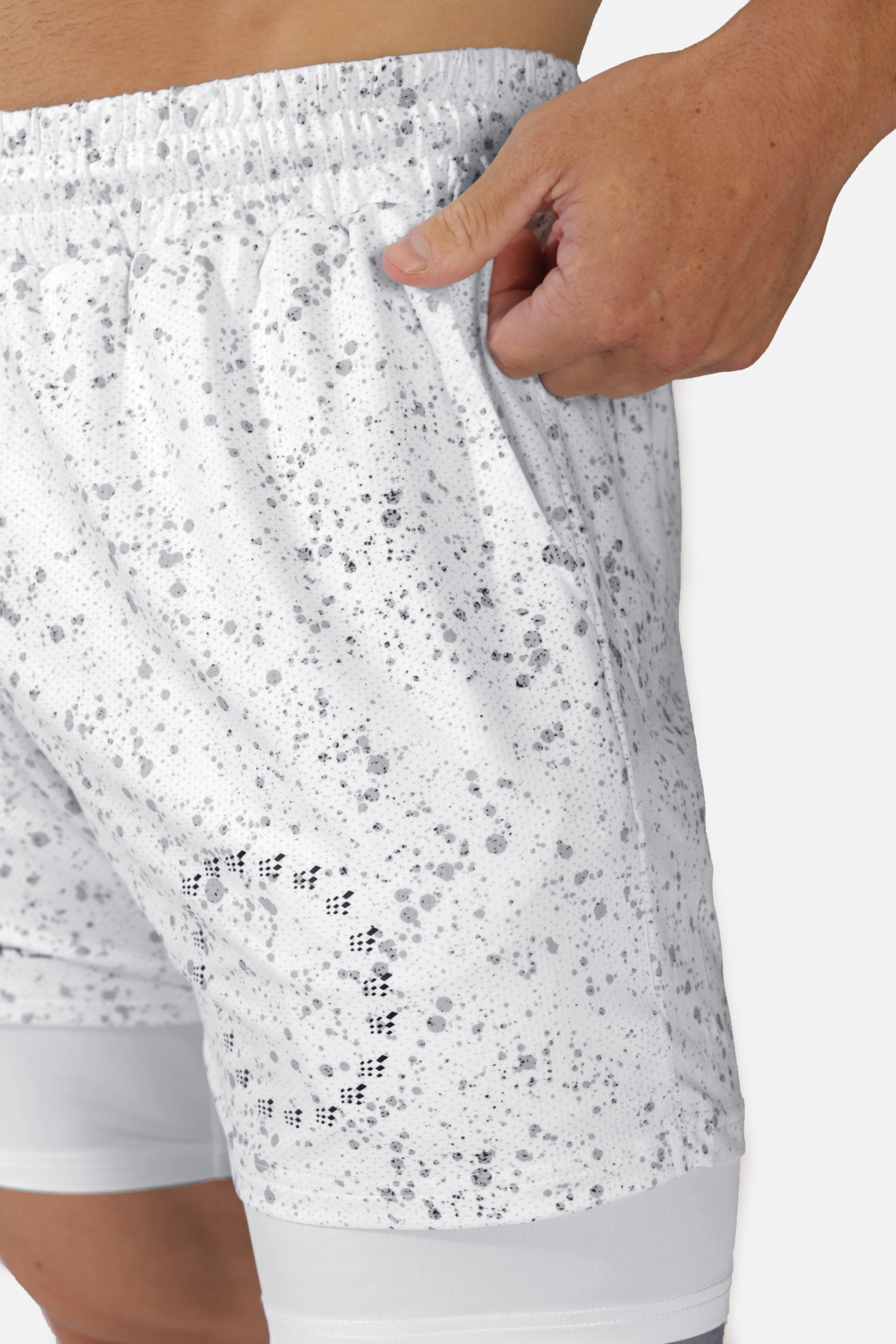 Men's 2-In-1 Active 7" Training Shorts with Towel Loop - Splash sold by Jed North product image thumbnail 5