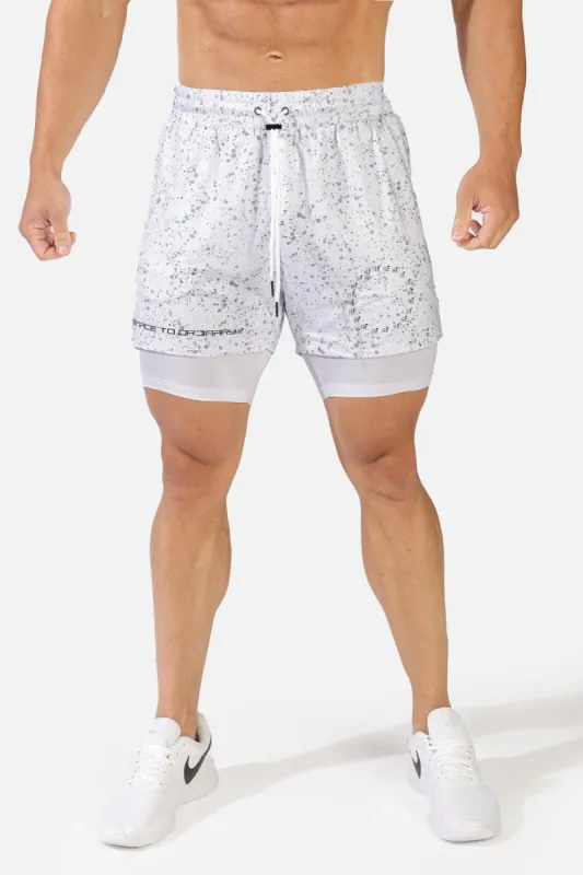 Men's 2-In-1 Active 7" Training Shorts with Towel Loop - Splash sold by Jed North