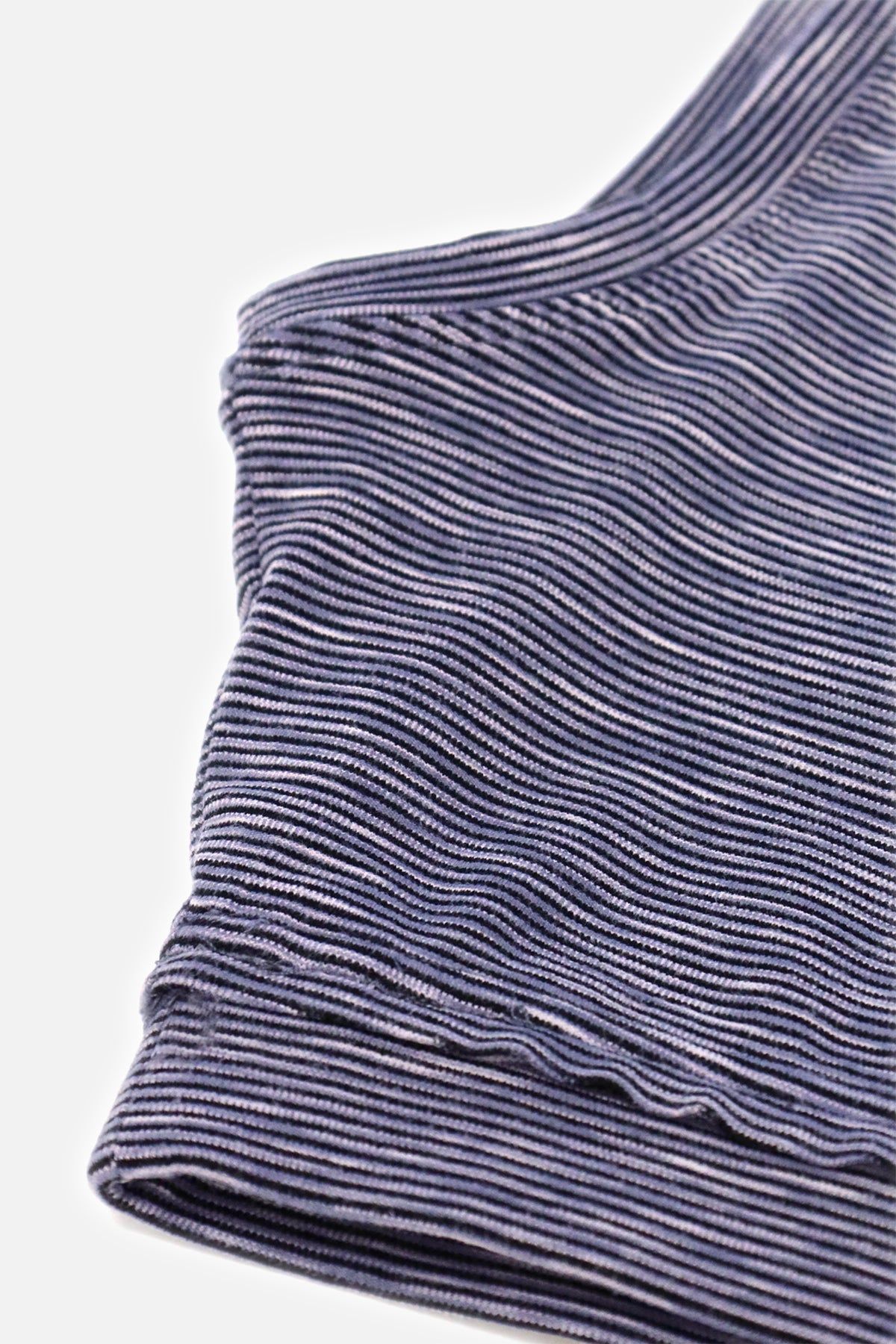 Retro Striped Crossover Crop Top - Blue sold by Jed North product image thumbnail 10