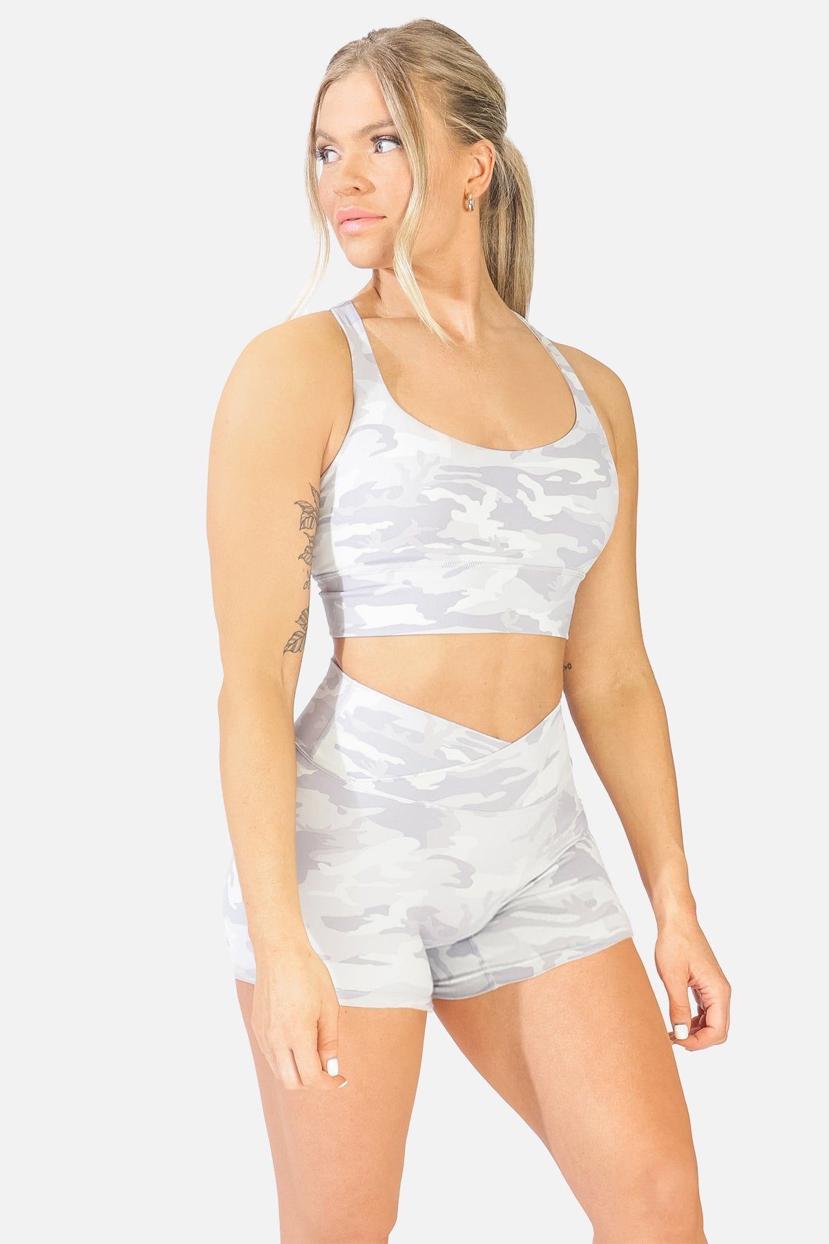 Mia Crisscross Sports Bra - Gray Camo sold by Jed North product image thumbnail 3