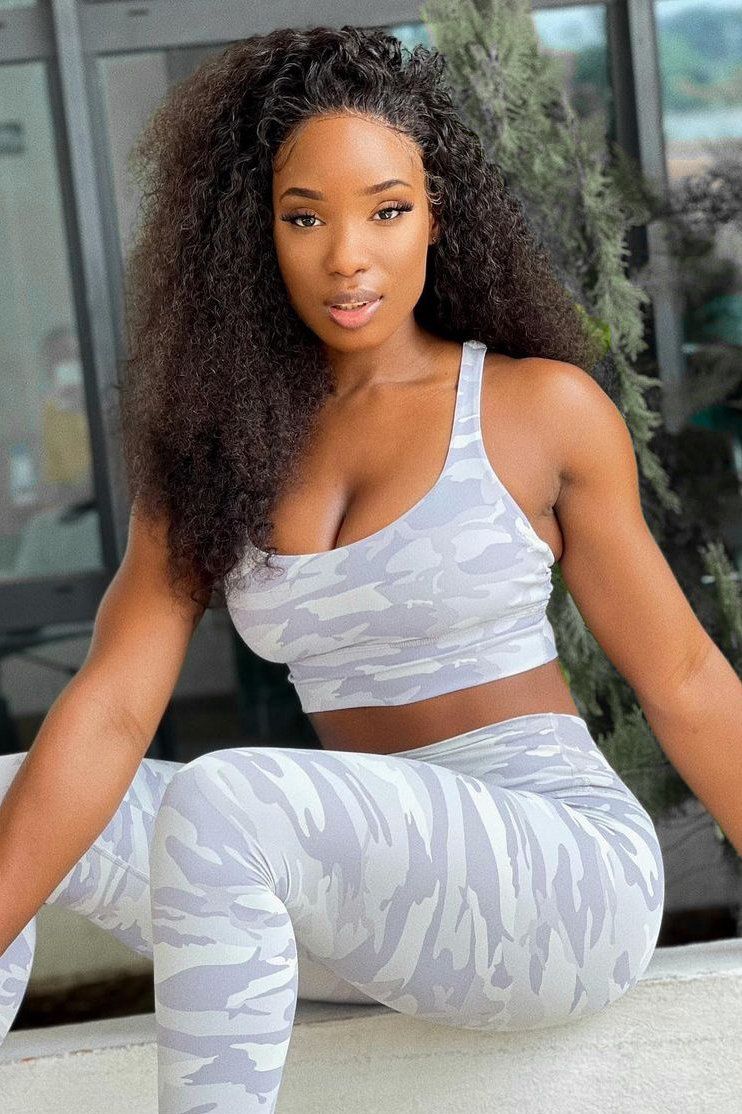 Mia Crisscross Sports Bra - Gray Camo sold by Jed North product image thumbnail 6