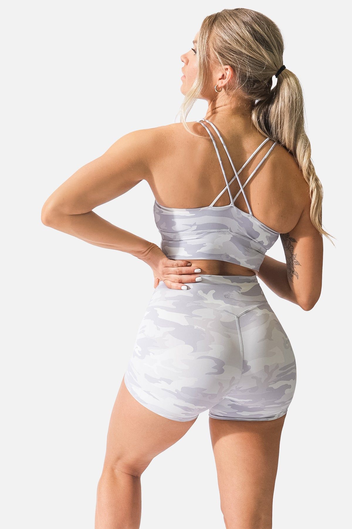 Mia Crisscross Sports Bra - Gray Camo sold by Jed North product image thumbnail 4