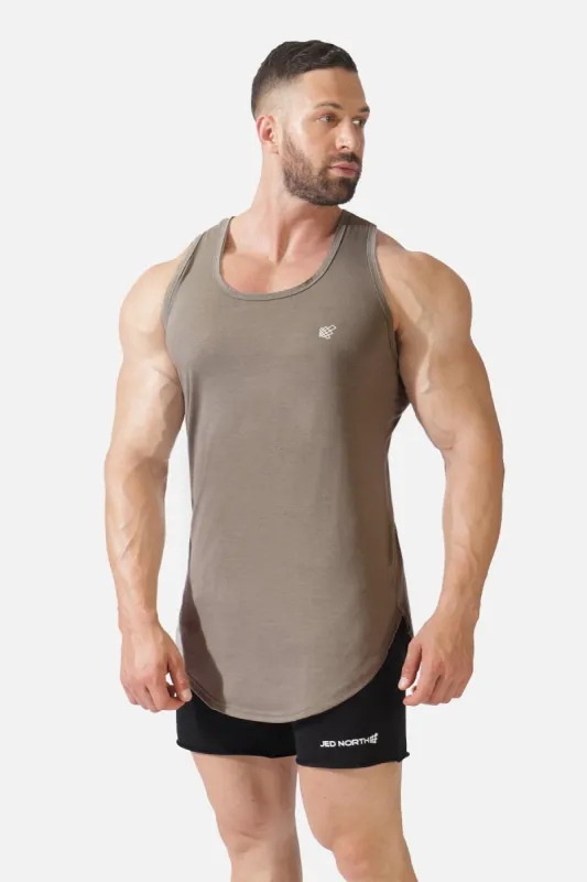 Vital Raw-Hem Tank Top - Gray sold by Jed North