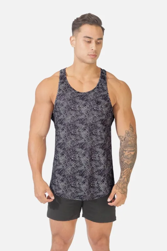 Graphic Muscle Stringer - Checker Print sold by Jed North