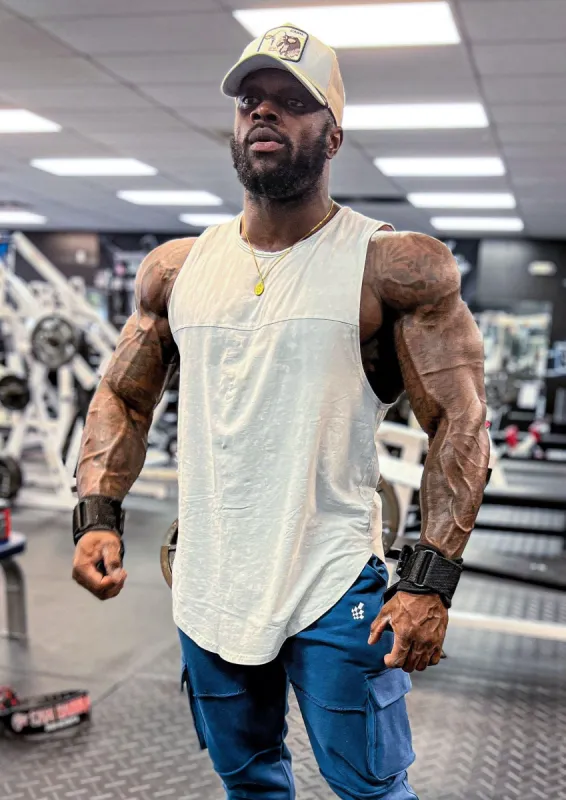 Vintage Washed Muscle Tee - Light Gray sold by Jed North