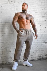 Statement Joggers - Light Gray sold by Jed North