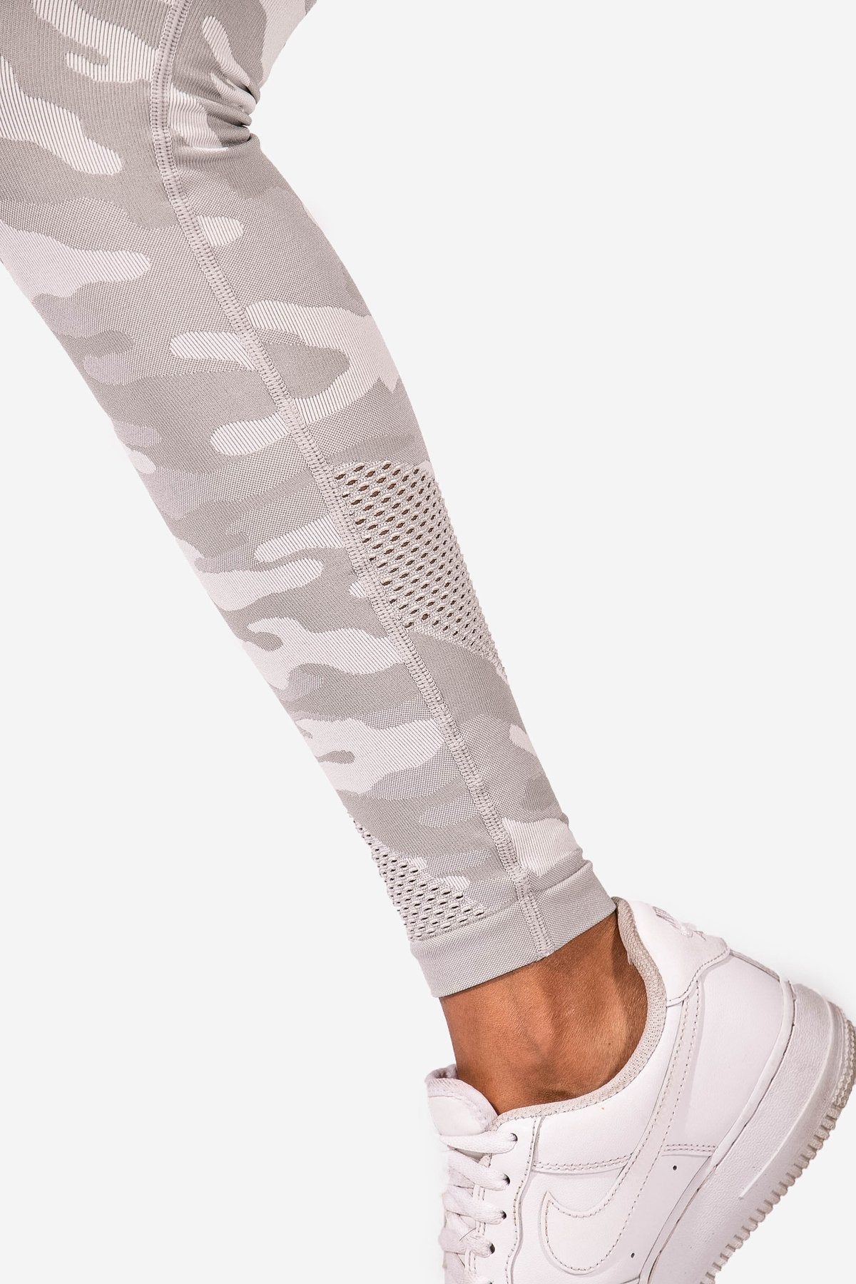 Reset Camo High Waisted Seamless Mesh Leggings - Gray Camo sold by Jed North product image thumbnail 4