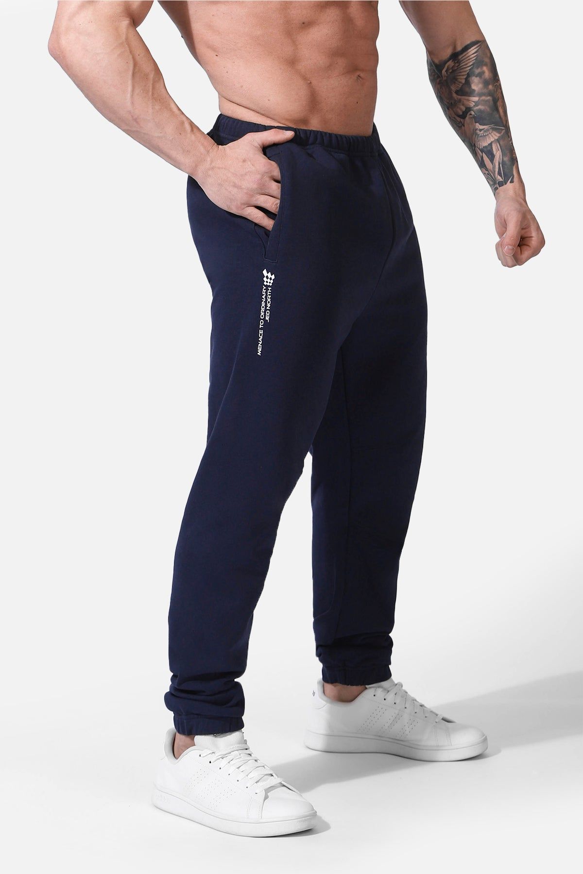 French Terry Athetic Joggers - Navy sold by Jed North product image thumbnail 3