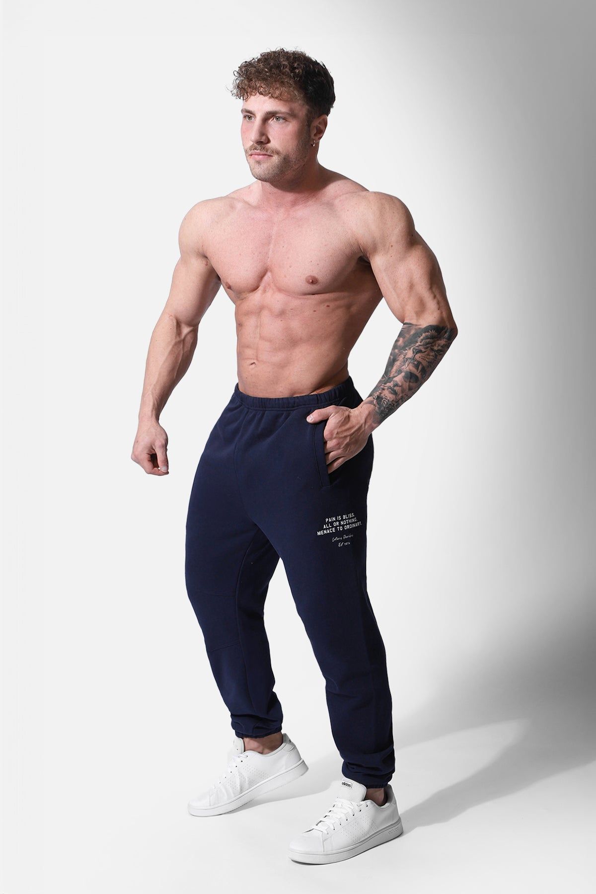 French Terry Athetic Joggers - Navy sold by Jed North product image thumbnail 5