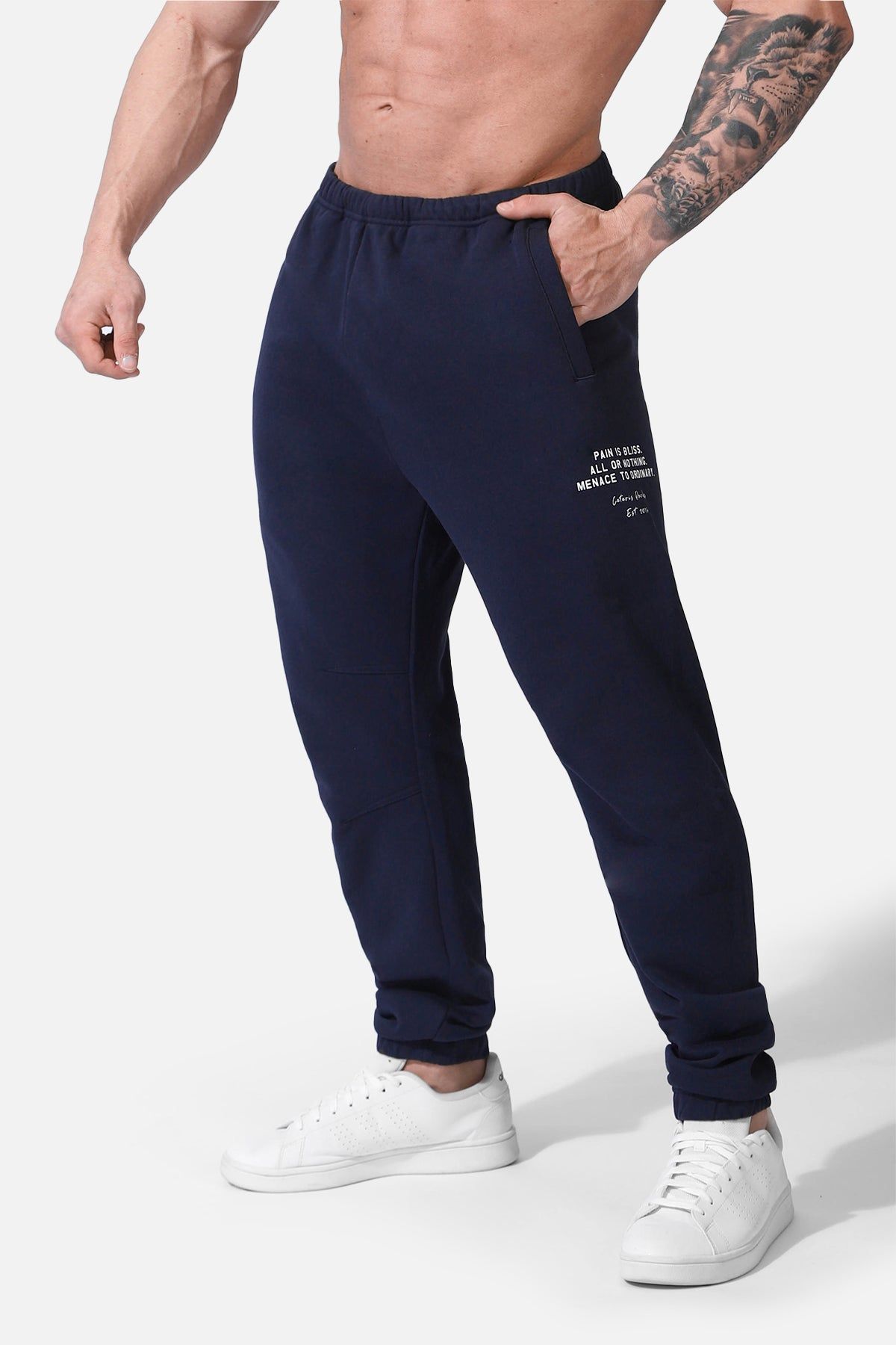 French Terry Athetic Joggers - Navy sold by Jed North product image thumbnail 2