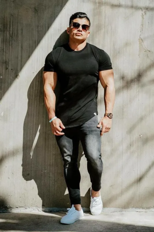 Men's Casual Fitted T-Shirt - Black sold by Jed North