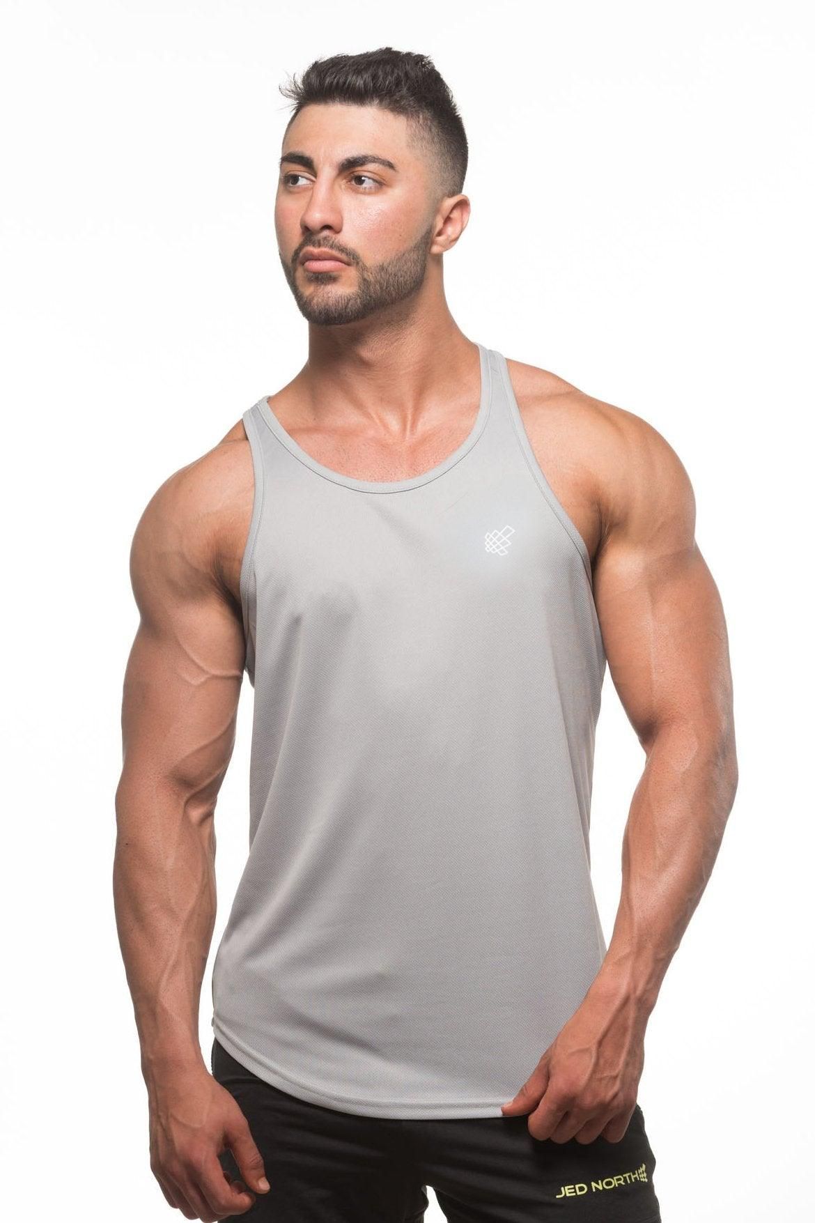 Fast-Dry Bodybuilding Workout Stringer - Silver sold by Jed North product image thumbnail 3