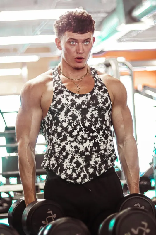 Graphic Muscle Stringer - B&W Paint Brush sold by Jed North