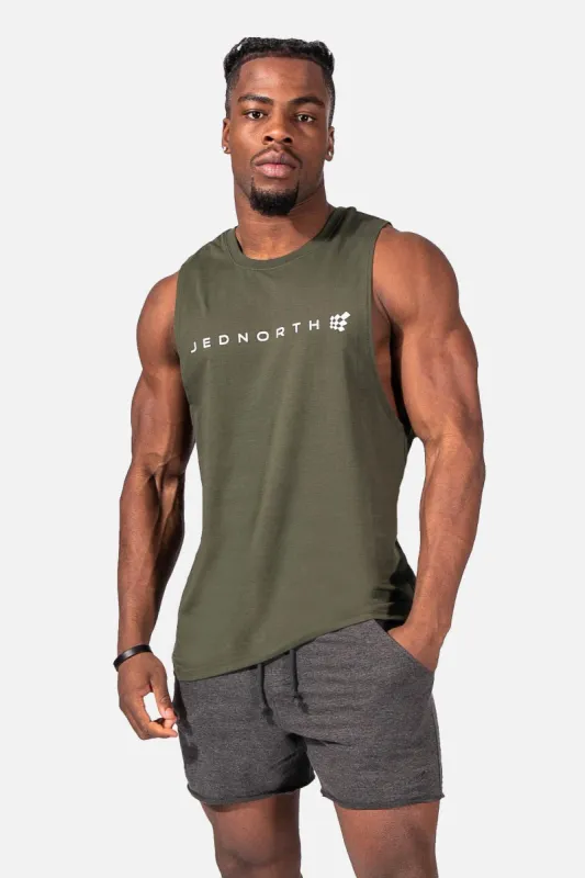 Men's Sleeveless Training Tee - Olive sold by Jed North