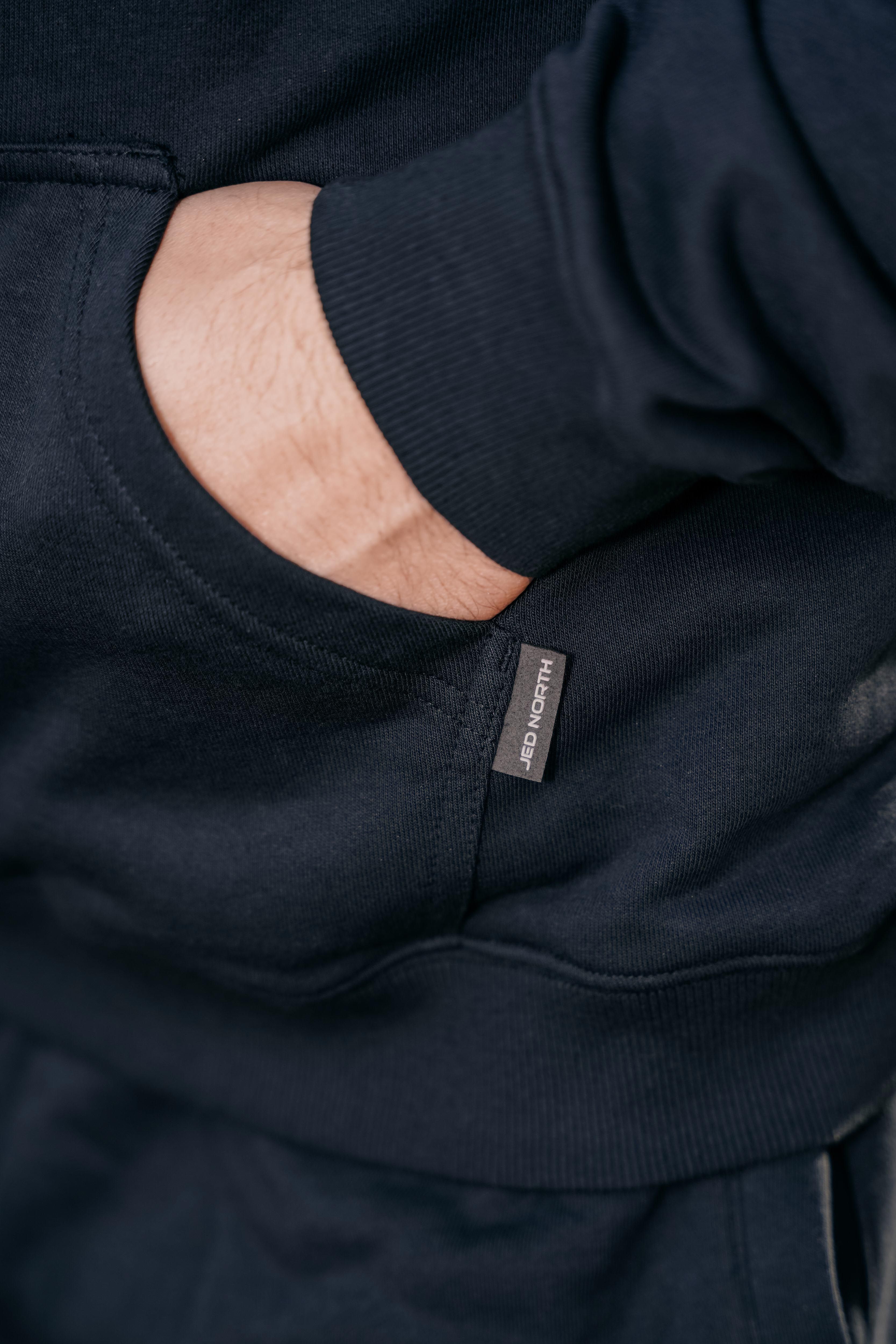 French Terry Pullover Hoodie - Navy sold by Jed North product image thumbnail 3