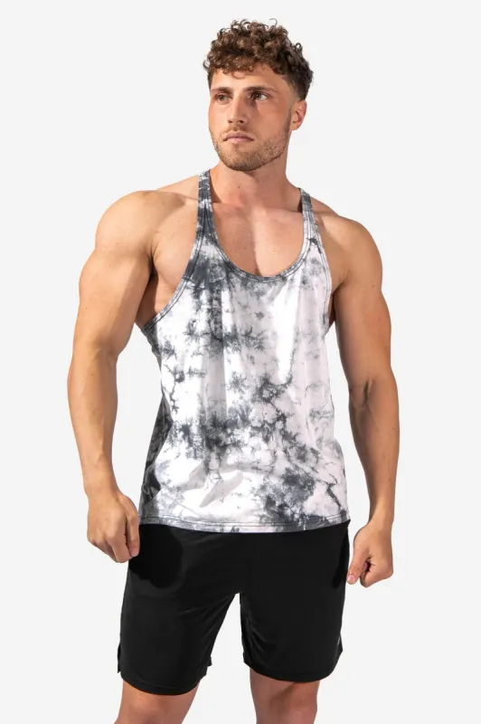 Classic Bodybuilding Racerback Stringer - Black Tie-Dye sold by Jed North