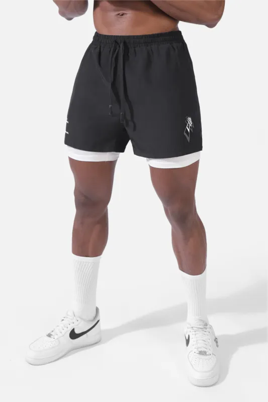 Men's 2-In-1 Active 5" Training Shorts - Charcoal sold by Jed North