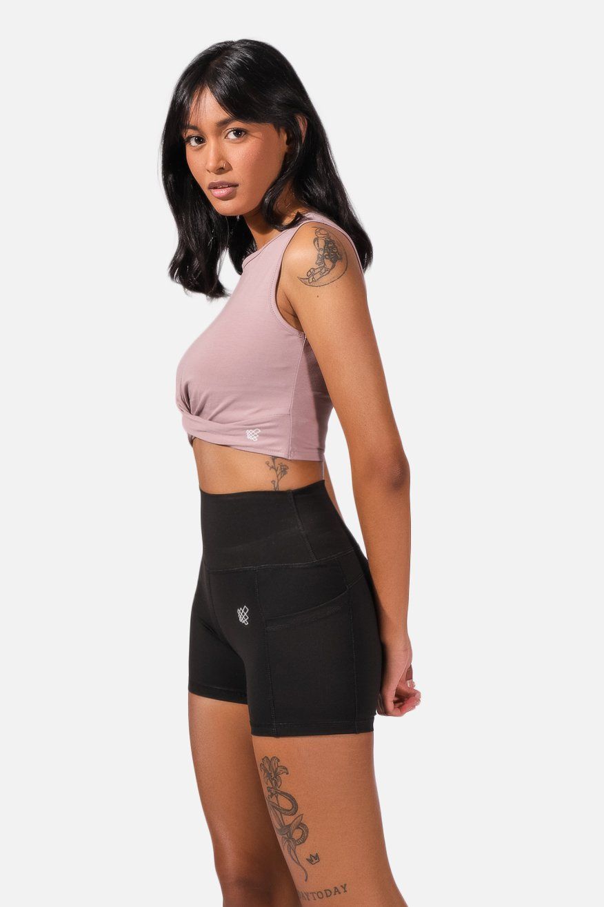 Knot Cropped Tank Top - Purple sold by Jed North product image thumbnail 2