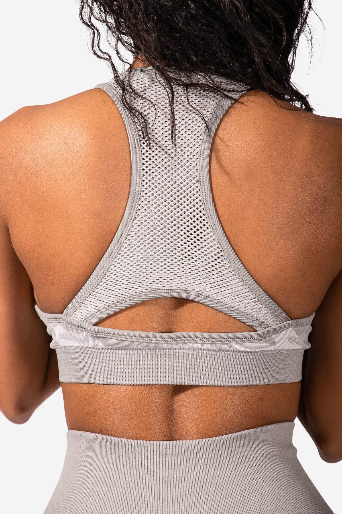 Reset Camo Seamless Racerback Sports Bra - Gray Camo sold by Jed North product image thumbnail 5