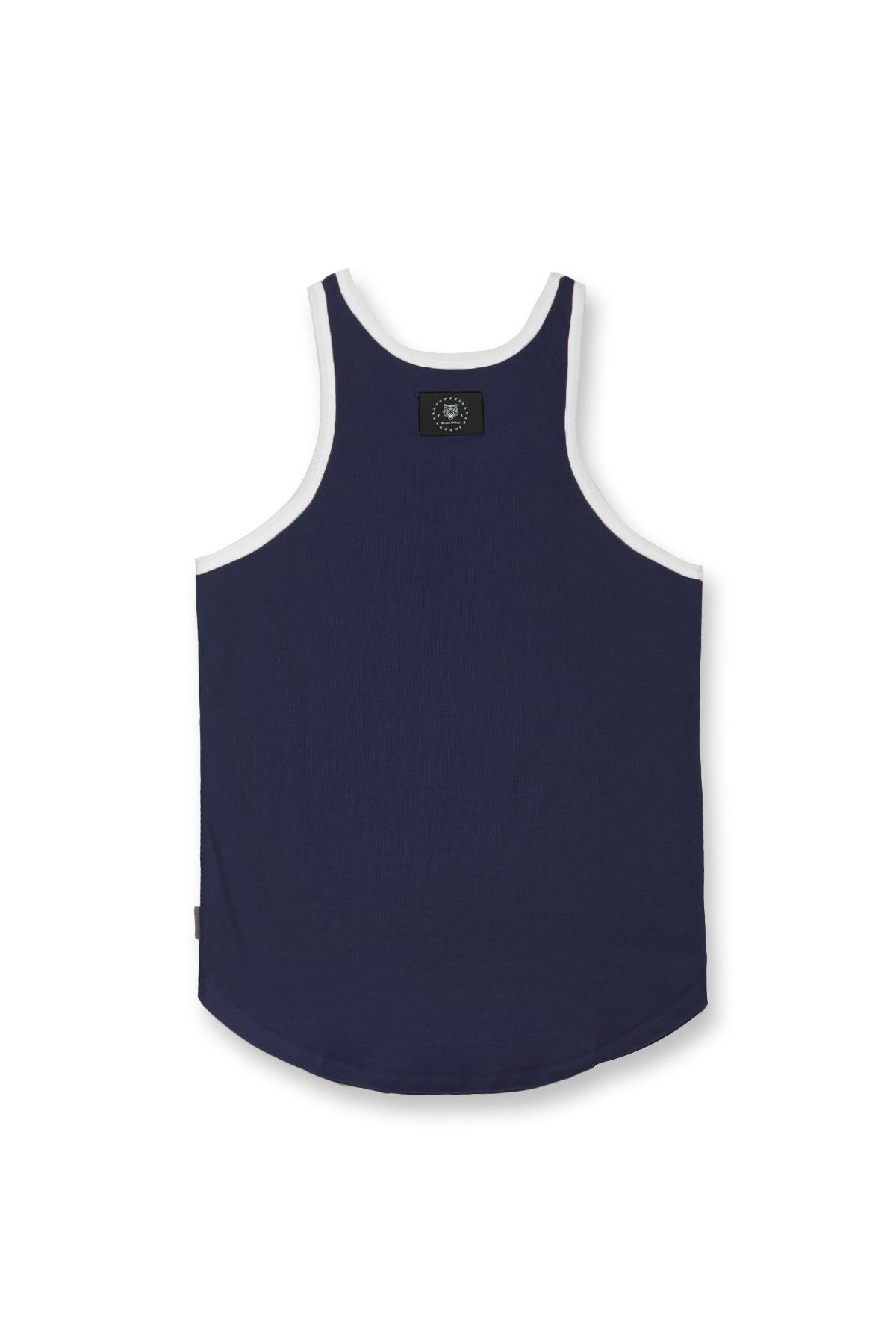 Signature Logo Ribbed Tank Top - Navy & White sold by Jed North product image thumbnail 2