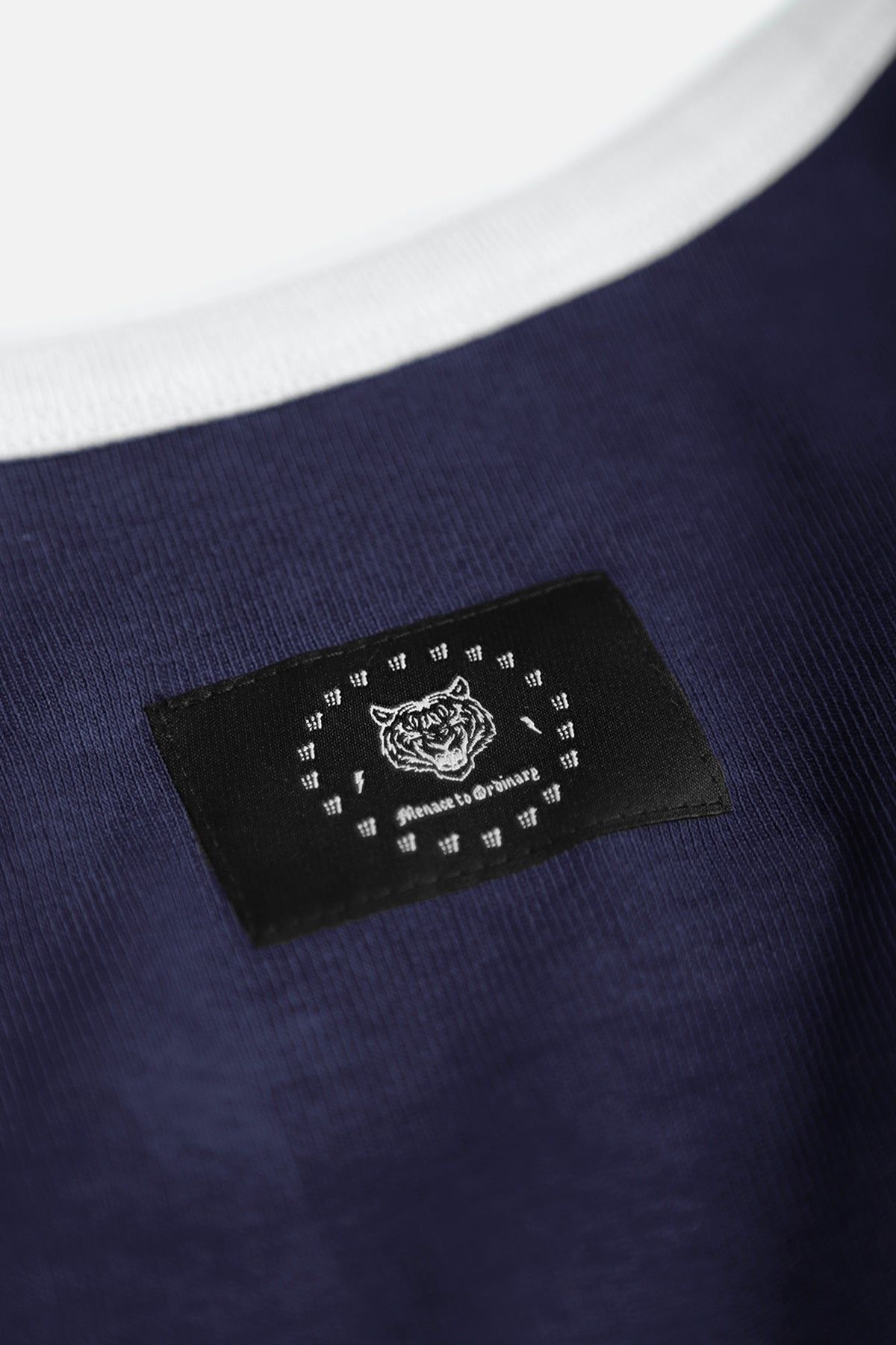 Signature Logo Ribbed Tank Top - Navy & White sold by Jed North product image thumbnail 4