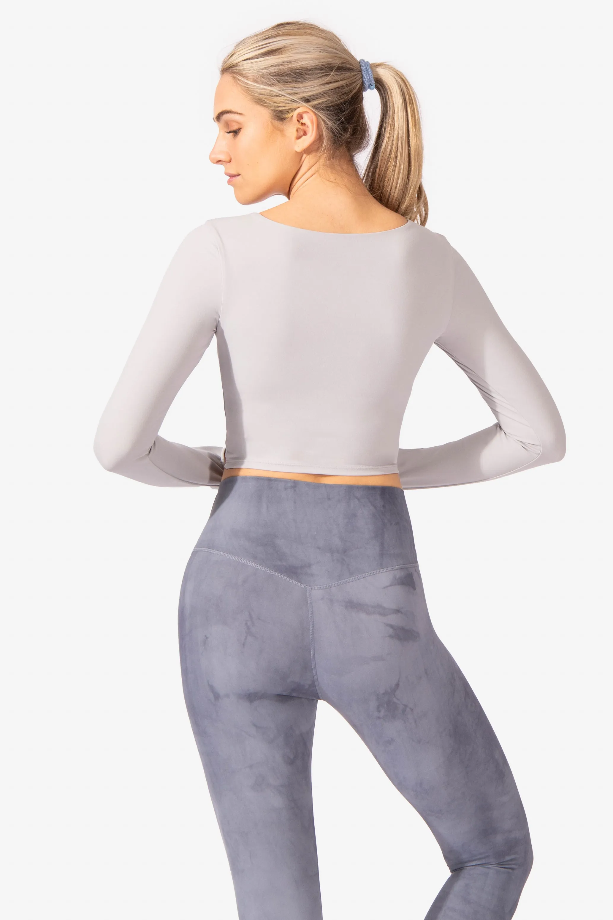 Empress Long Sleeve Crop Top - Gray sold by Jed North product image thumbnail 5