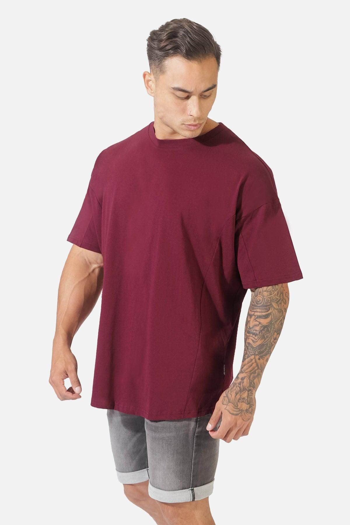 Classic Everyday Oversized T-Shirt - Maroon sold by Jed North product image thumbnail 2