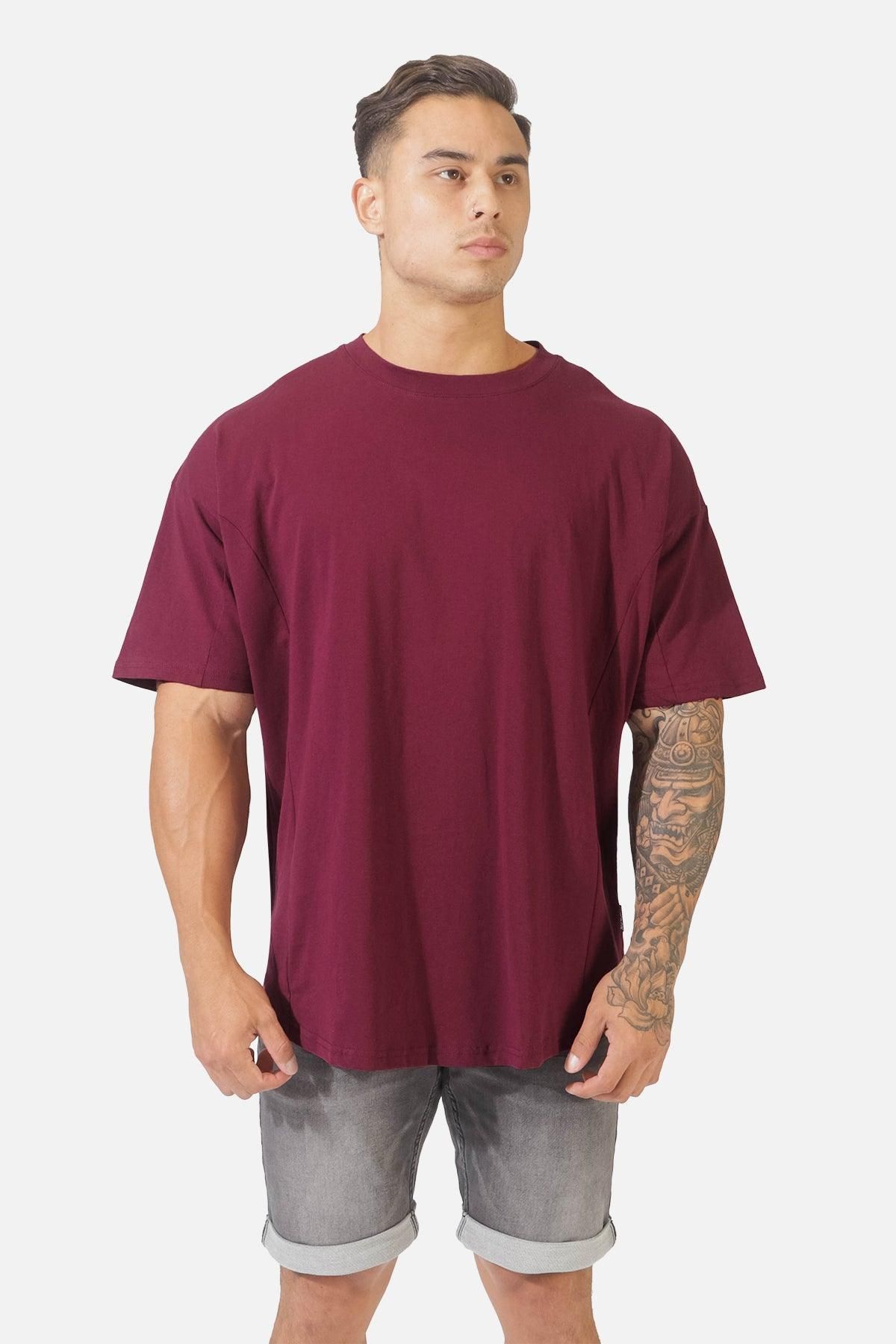 Classic Everyday Oversized T-Shirt - Maroon sold by Jed North product image thumbnail 3