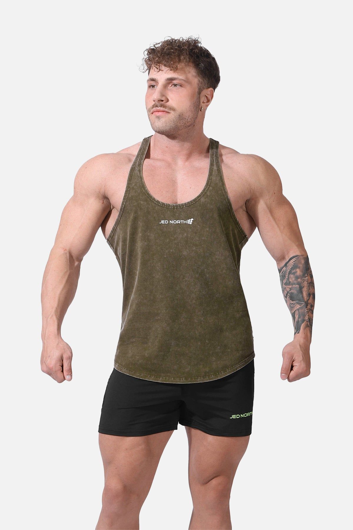 Classic Vintage Washed Racerback Stringer - Olive sold by Jed North product image thumbnail 2