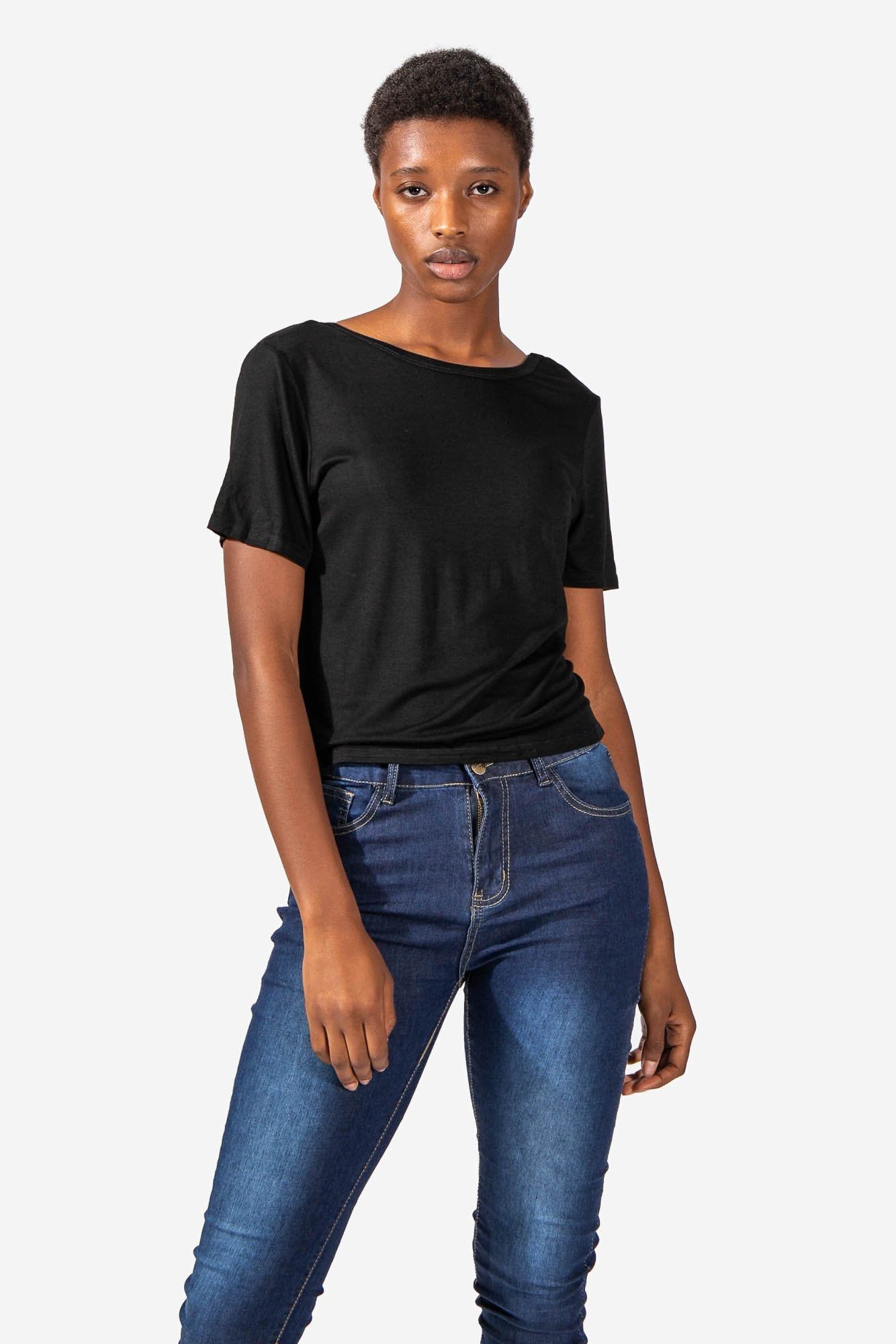 Daydream Over-The-Shoulder Top - Black sold by Jed North
