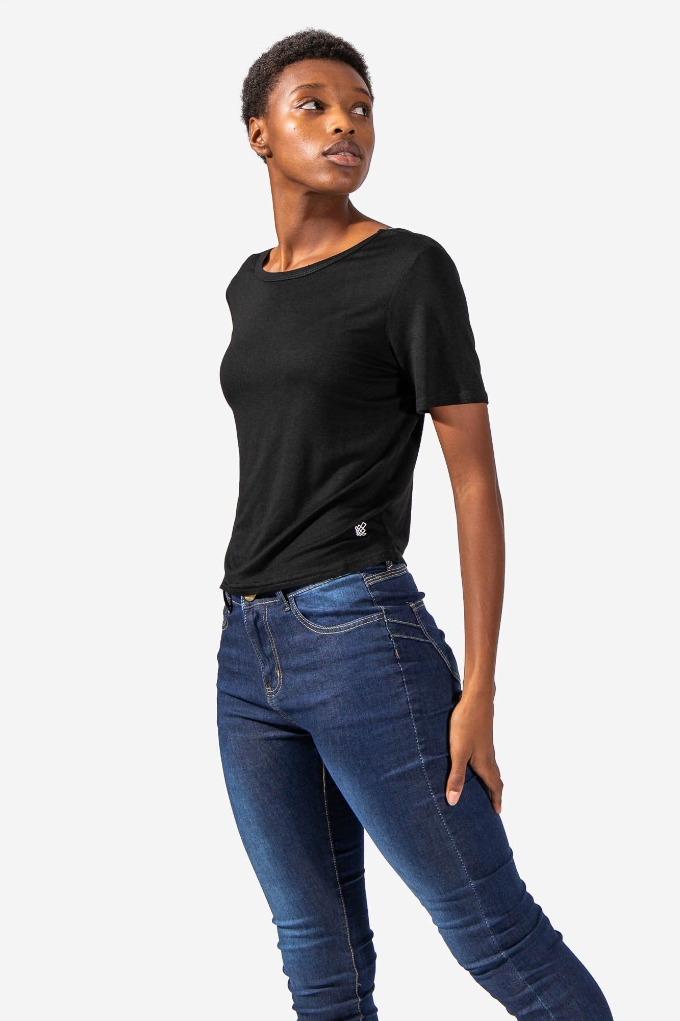 Daydream Over-The-Shoulder Top - Black sold by Jed North product image thumbnail 2