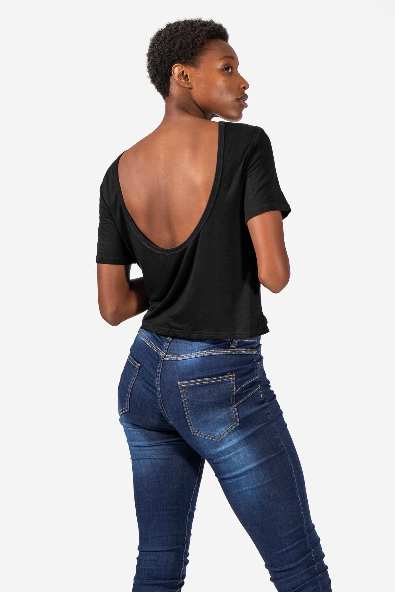 Daydream Over-The-Shoulder Top - Black sold by Jed North product image thumbnail 3