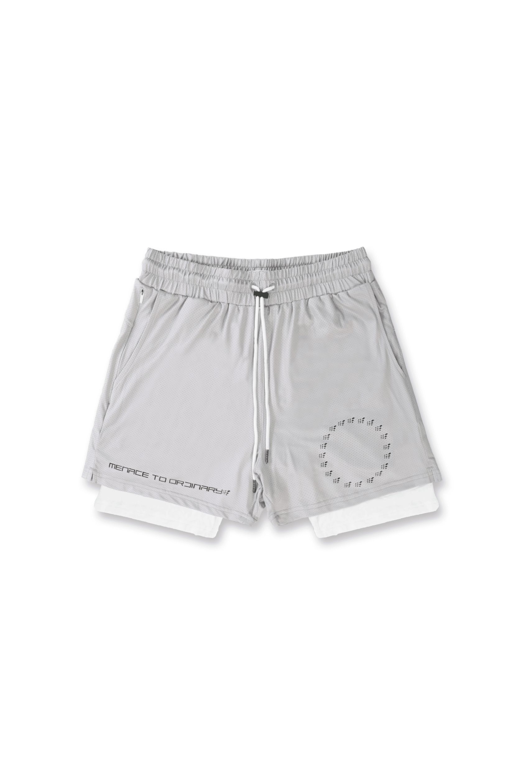 Men's 2 In 1 Active Training 7'' Shorts - Silver sold by Jed North product image thumbnail 2