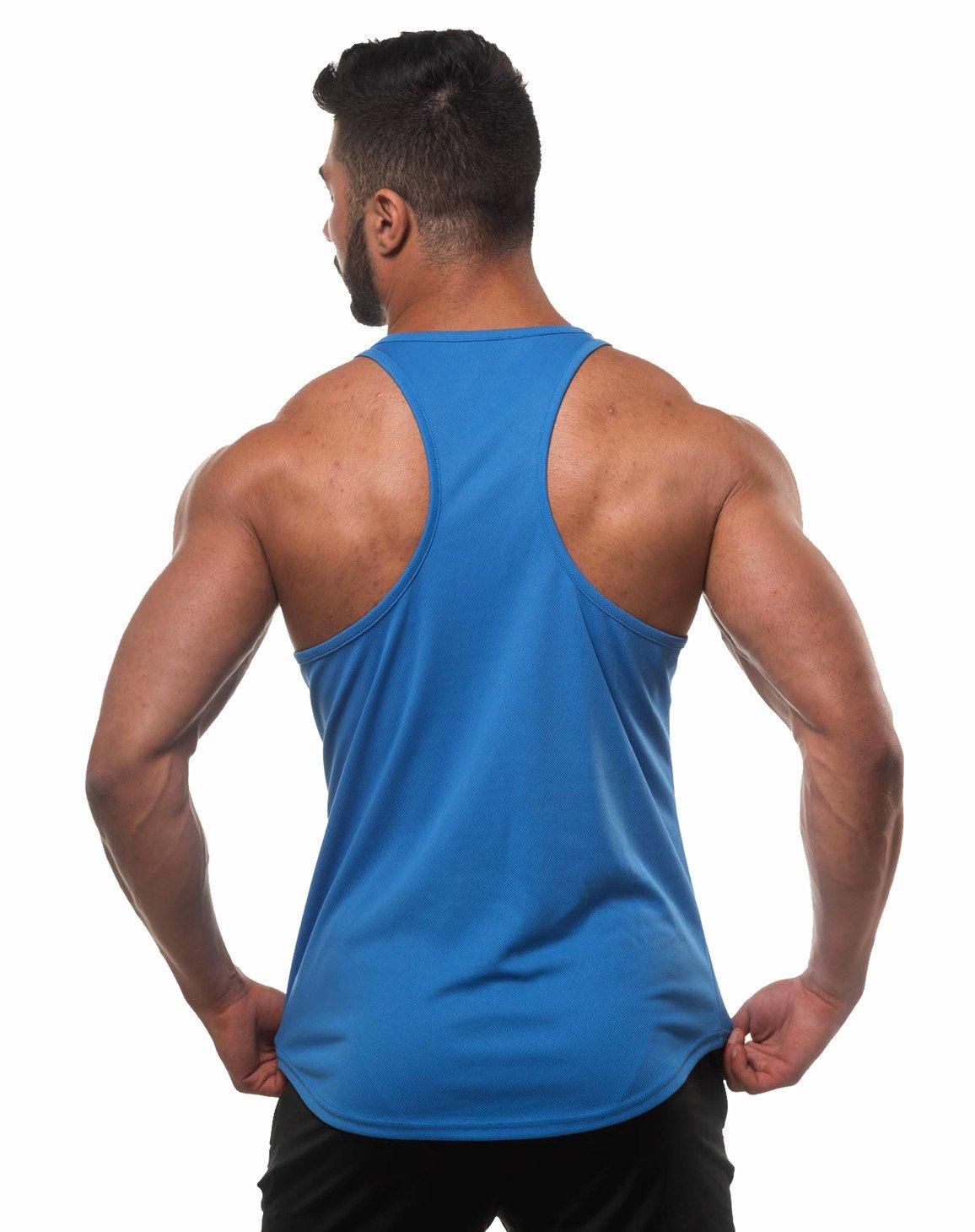 Fast-Dry Bodybuilding Workout Stringer - Blue sold by Jed North product image thumbnail 4