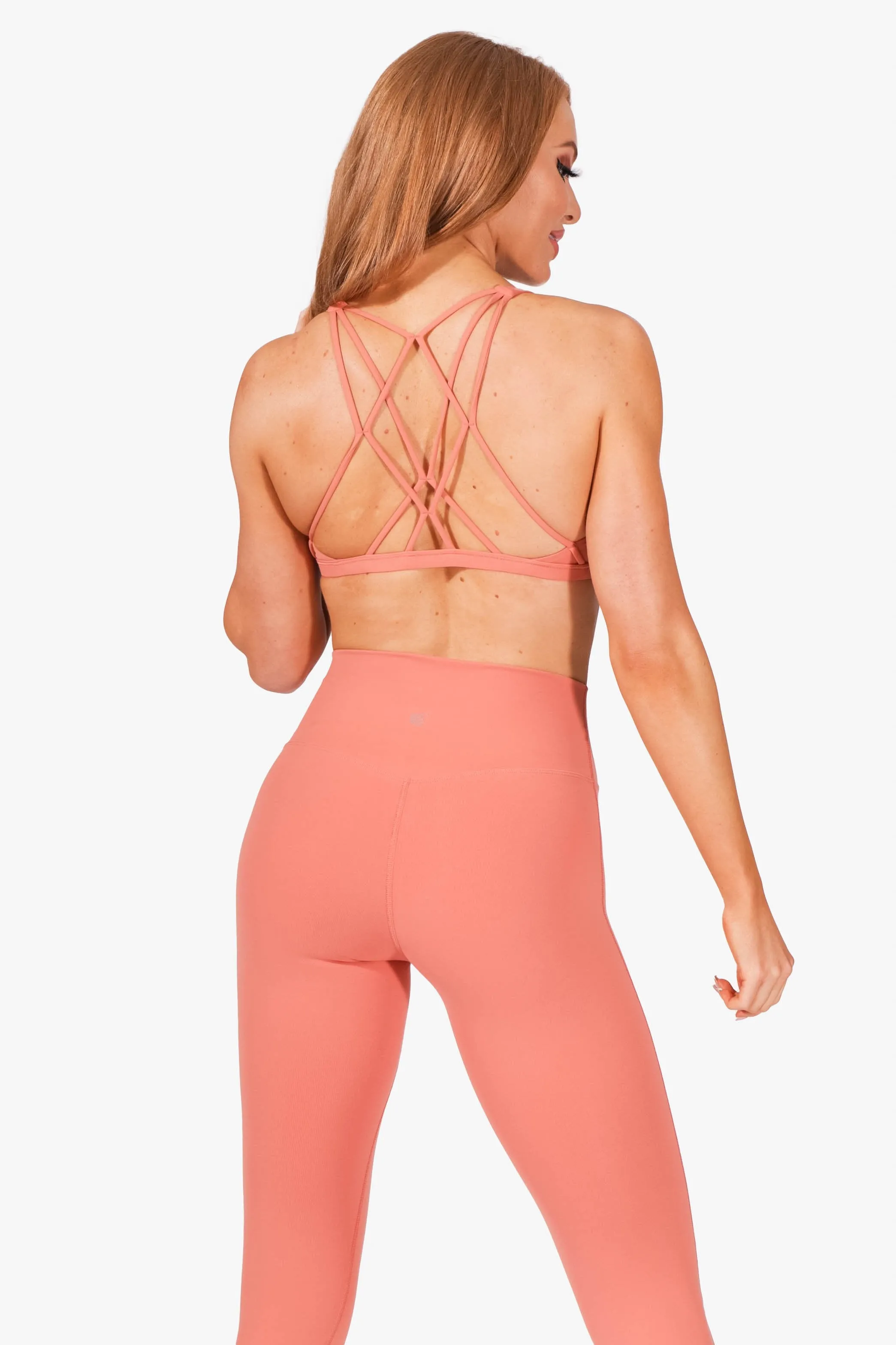 Bloom Criss Cross Sports Bra - Coral sold by Jed North product image thumbnail 4