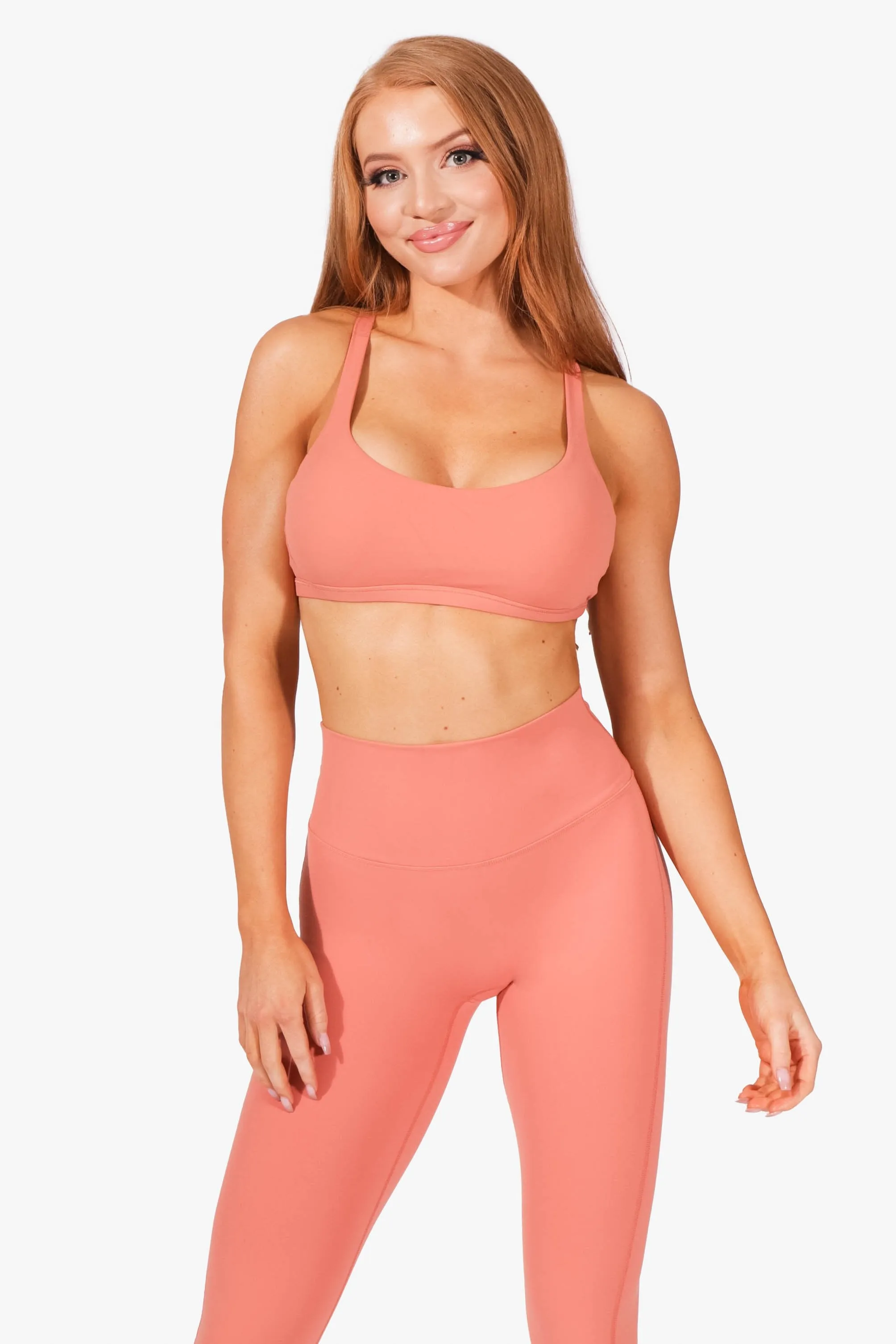 Bloom Criss Cross Sports Bra - Coral sold by Jed North product image thumbnail 3