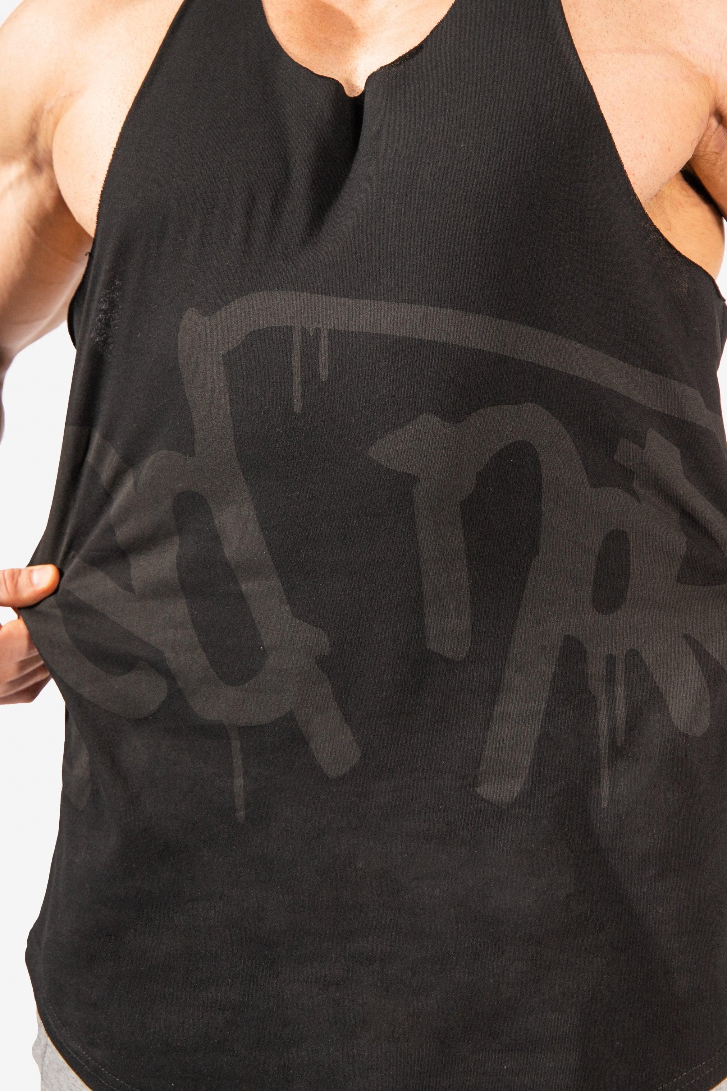 Raw-Edge Bodybuilding Stringer - Black sold by Jed North product image thumbnail 2