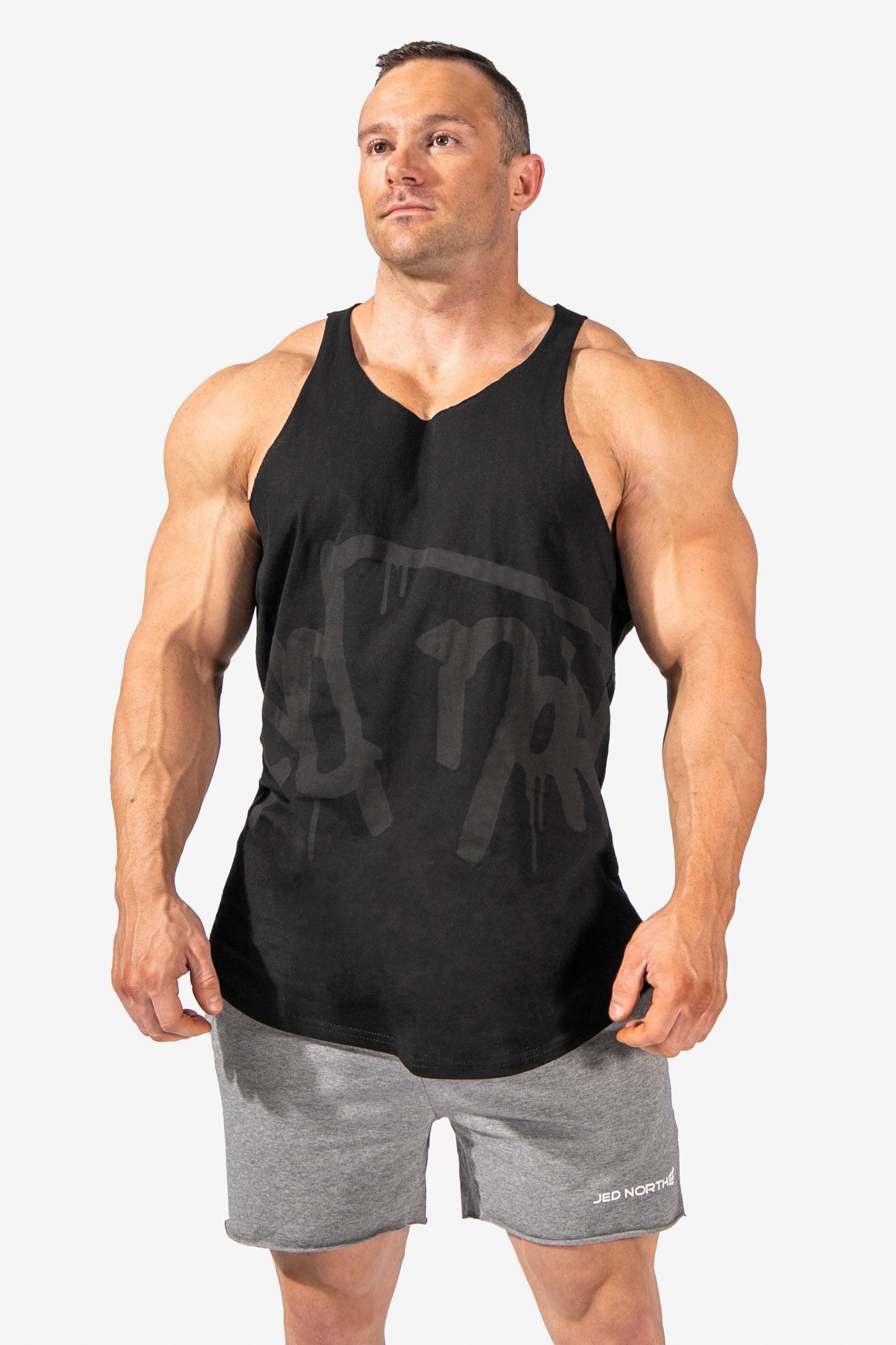 Raw-Edge Bodybuilding Stringer - Black sold by Jed North product image thumbnail 4