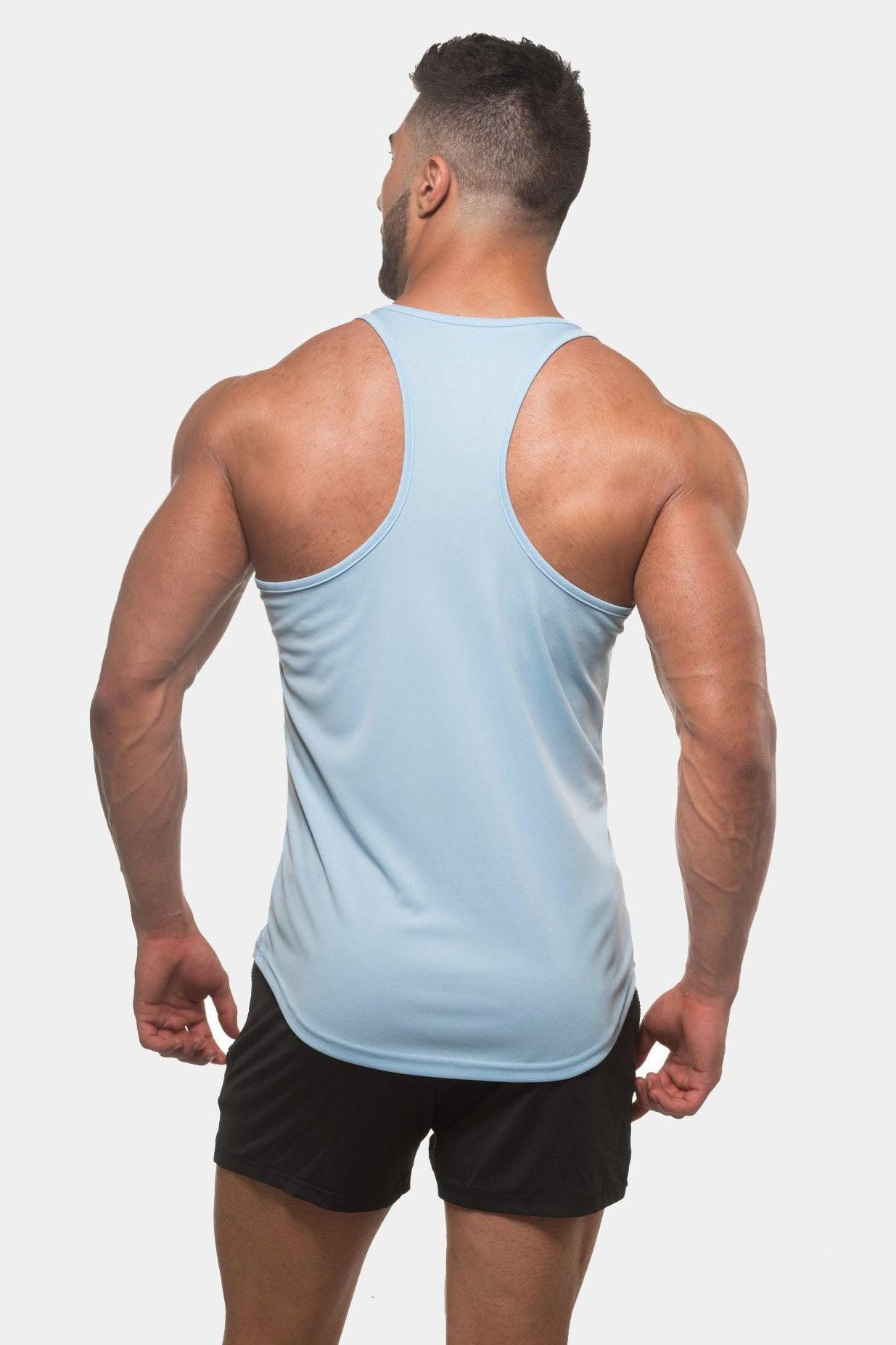 Fast-Dry Bodybuilding Workout Stringer - Light Blue sold by Jed North product image thumbnail 5