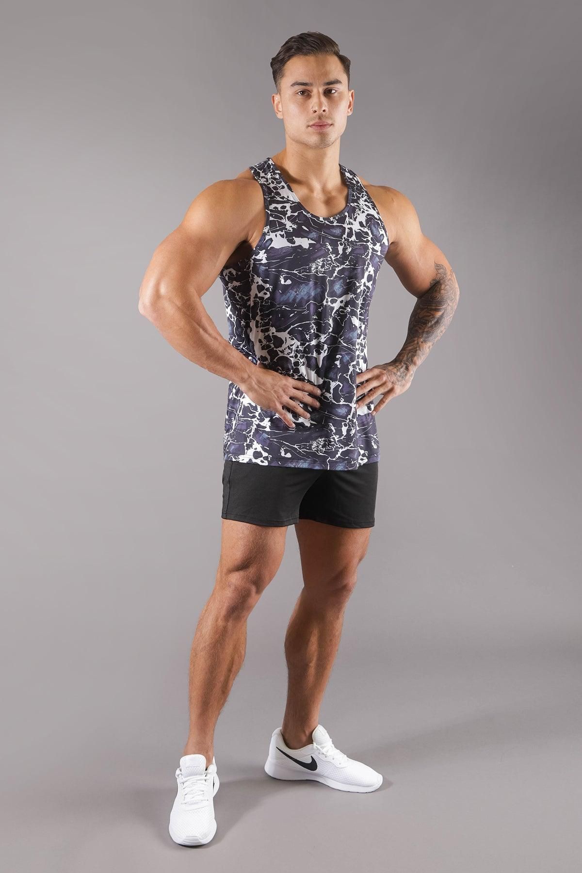 Graphic Muscle Tank Top - Black Marble sold by Jed North product image thumbnail 4