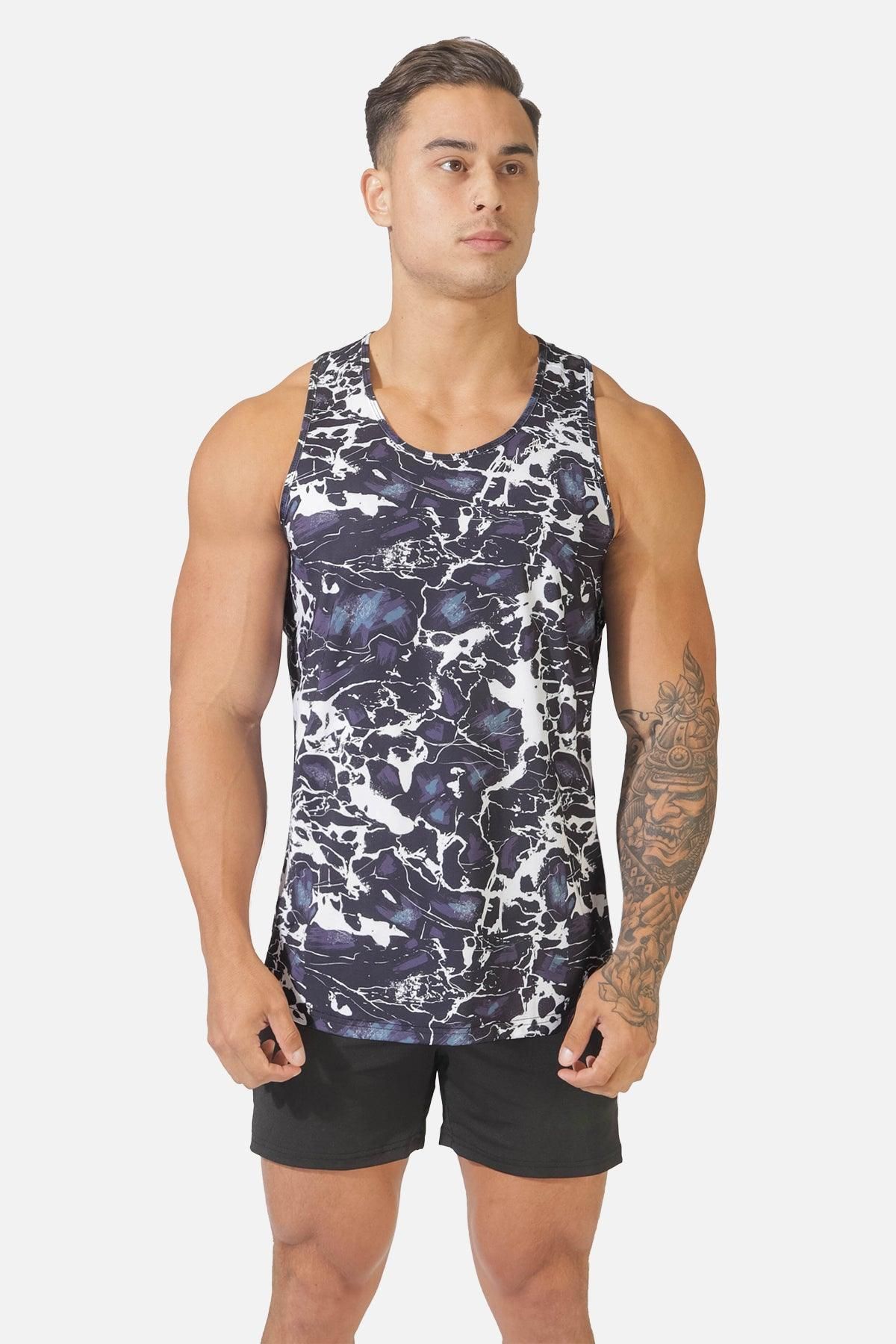 Graphic Muscle Tank Top - Black Marble sold by Jed North product image thumbnail 2