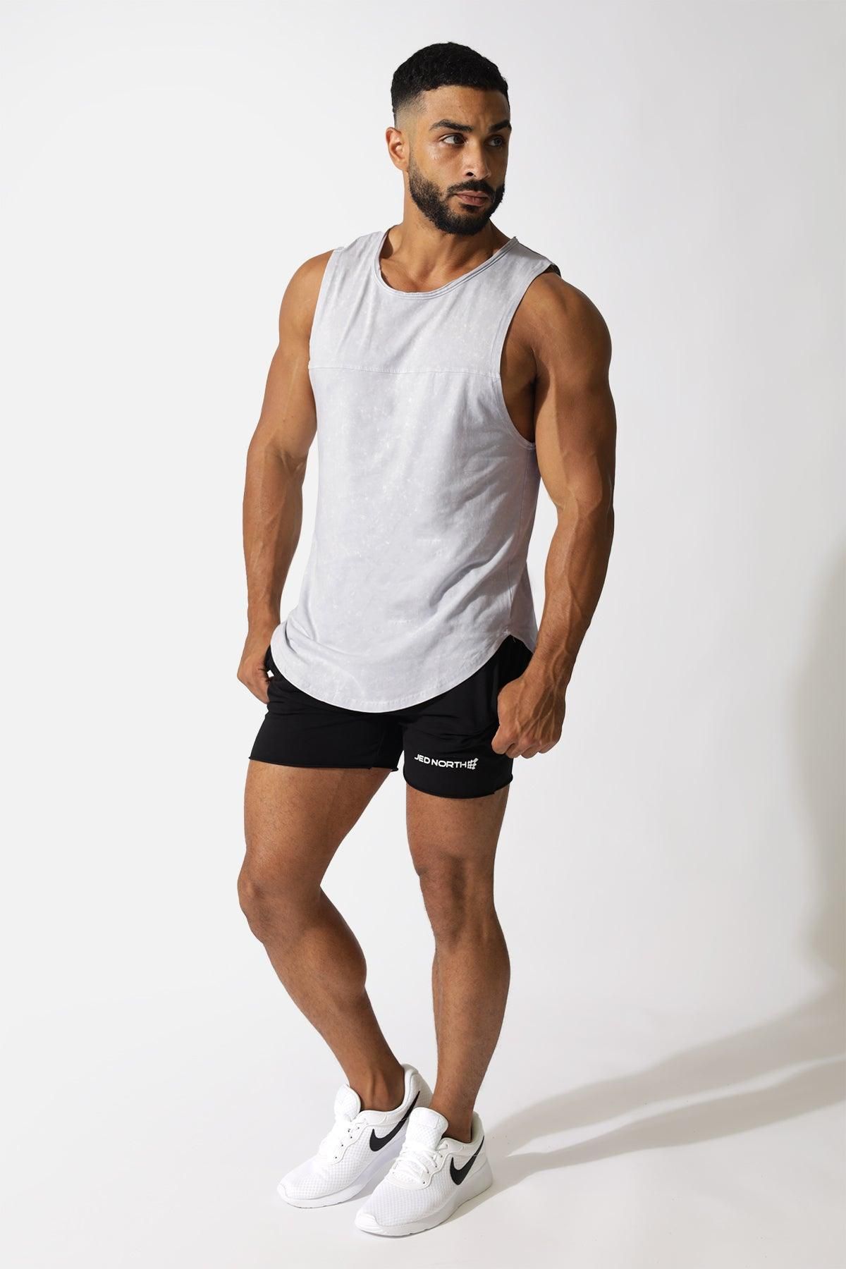 Vintage Washed Muscle Tee - Light Gray sold by Jed North product image thumbnail 2