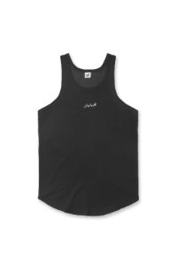 Signature Logo Ribbed Tank Top - Black sold by Jed North