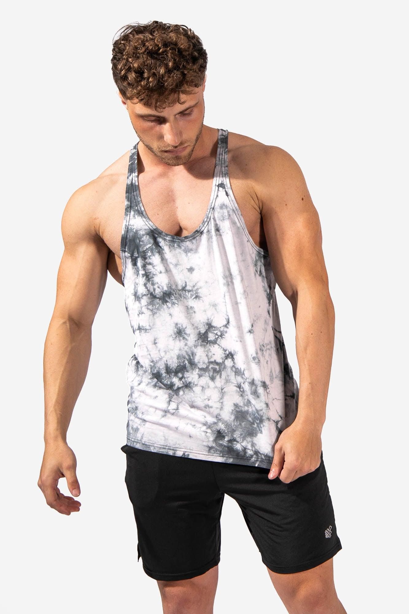 Classic Bodybuilding Racerback Stringer - Black Tie-Dye sold by Jed North product image thumbnail 2