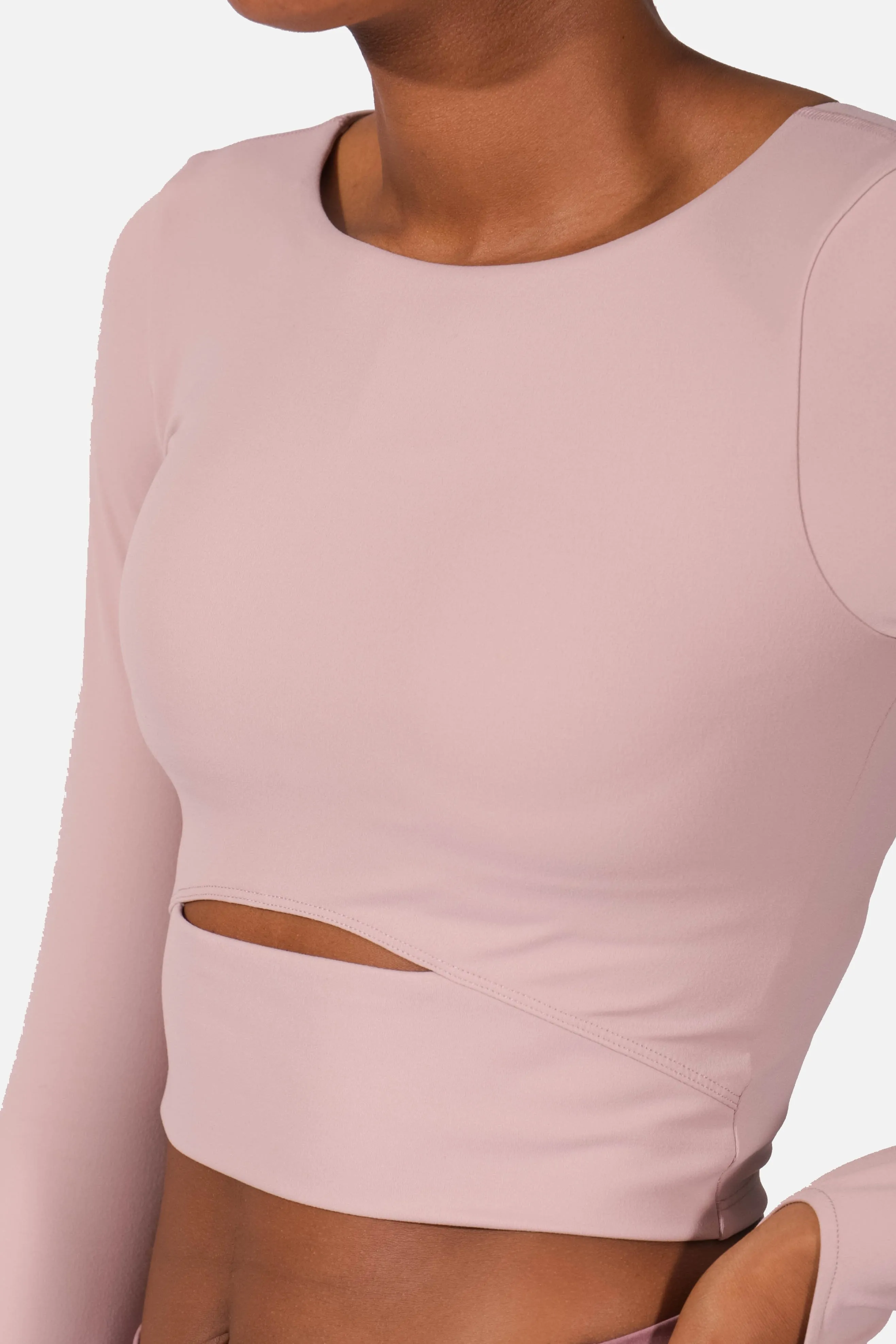 Empress Long Sleeve Crop Top - Pink sold by Jed North