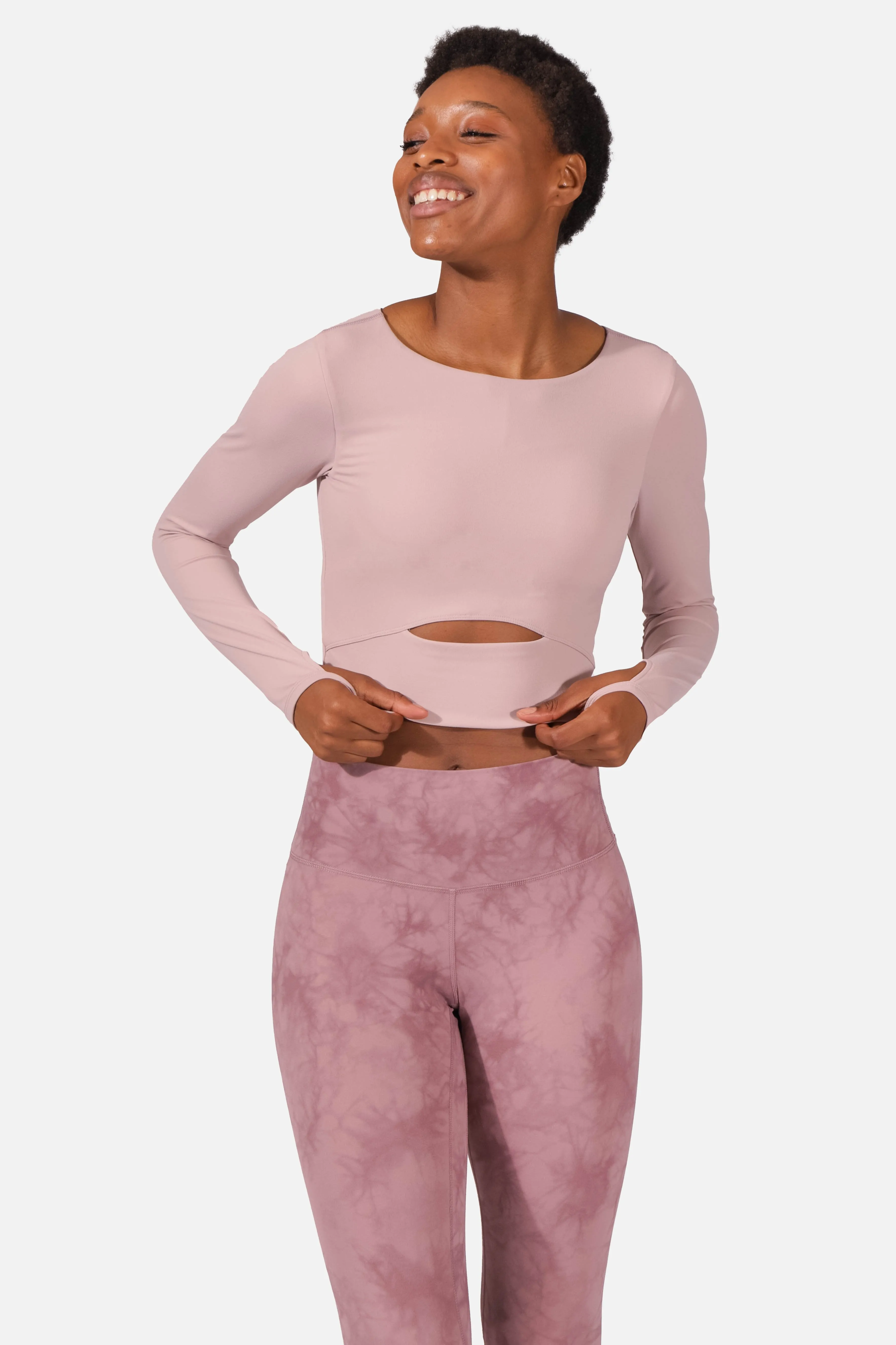 Empress Long Sleeve Crop Top - Pink sold by Jed North product image thumbnail 2
