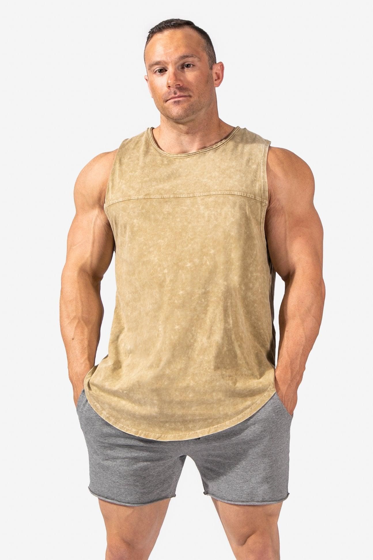 Vintage Washed Muscle Tee - Sandy sold by Jed North